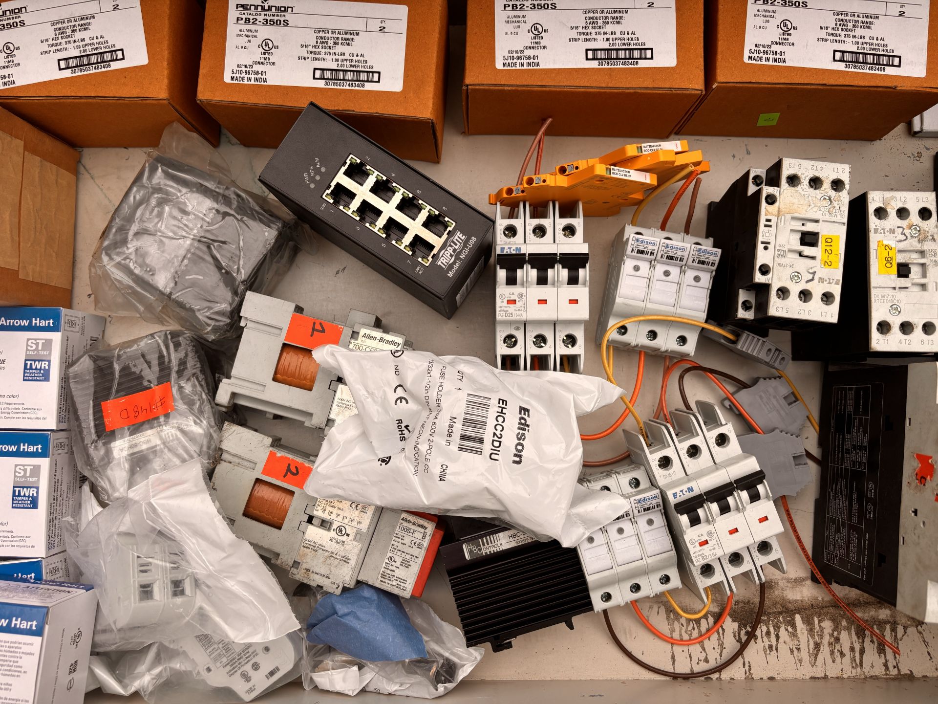 Lot of Electrical Equipment: Tripp Lite NGI-U08 Ethernet, Eaton PKZM4-50, Allen-Bradley 700-CF310D, - Image 3 of 11