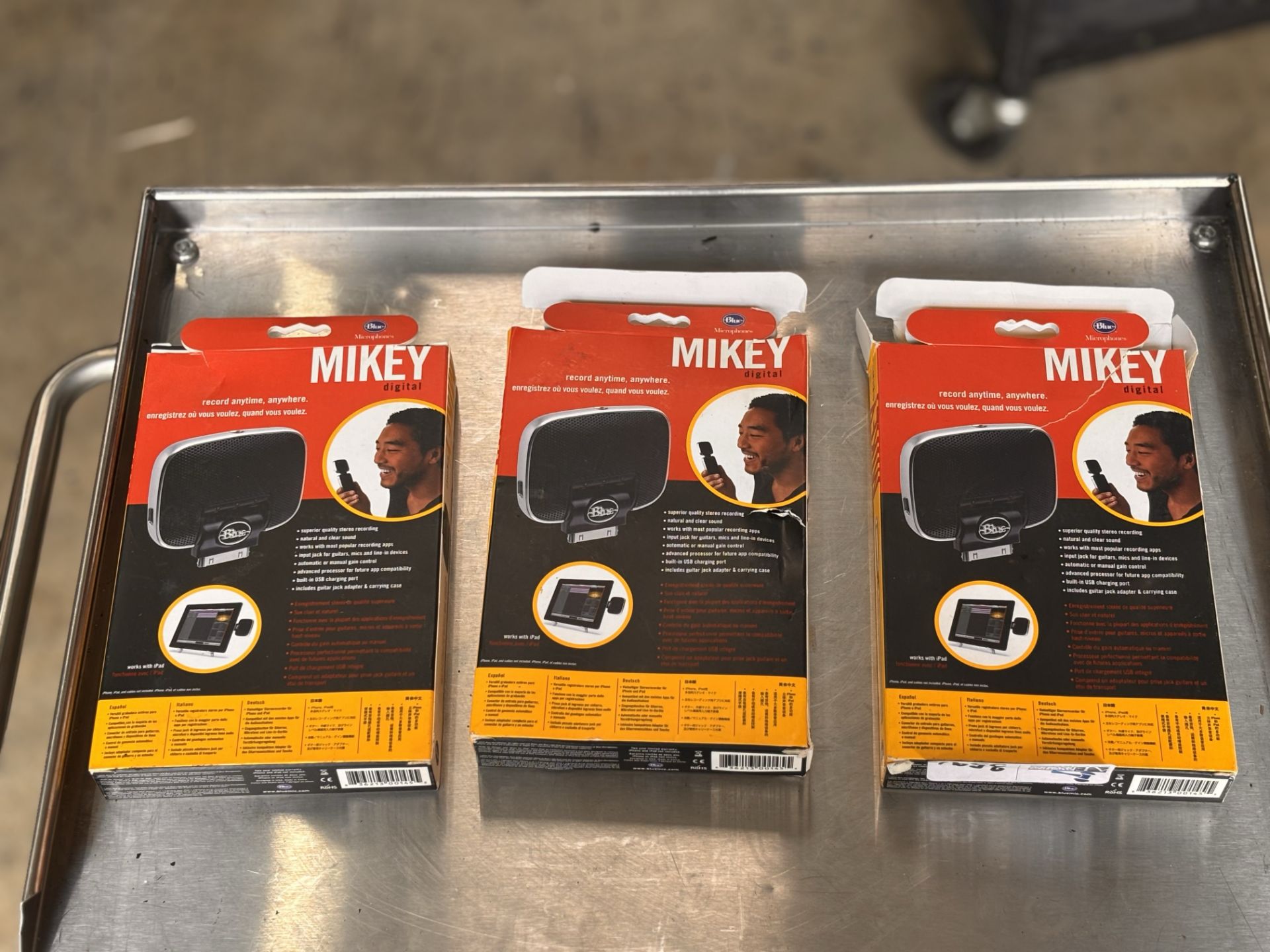 Lot of 3 Blue MIKEY-DIGITAL iPod iPhone Versatile Audio Recording Microphones New - Image 2 of 3