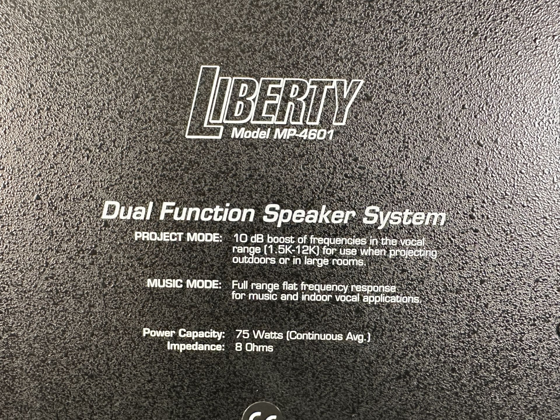 Lot of 2 Anchor PA Speakers Anchor Liberty MP-4501 Portable Speaker and Anchor MP-4601 Portable Spea - Image 5 of 6