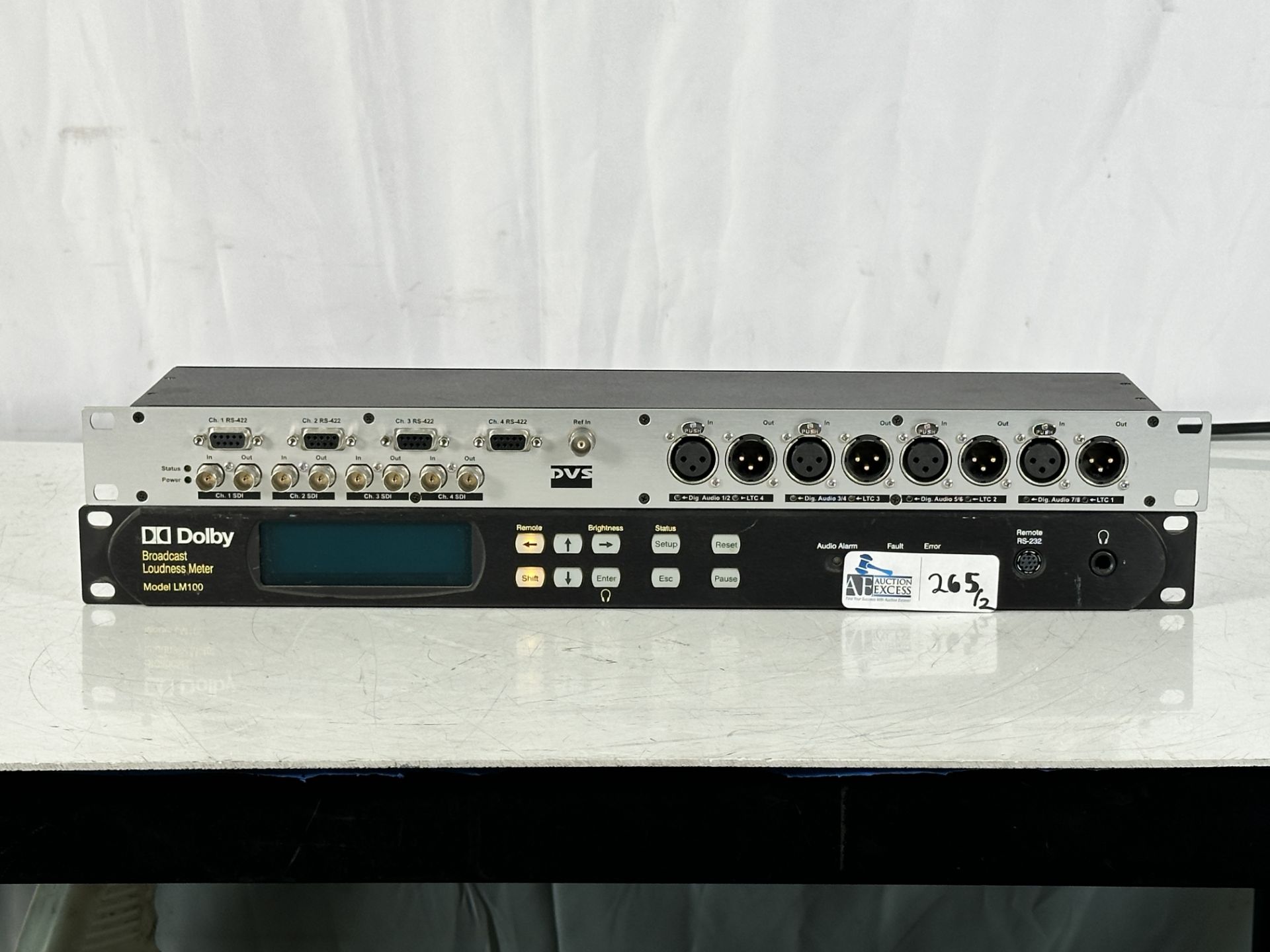 Lot of 2 Rack Units DVS Atomix Breakout Box + Dolby LM100 Loudness Meter
