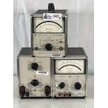 Lot of 3 HP Test Equipment HP 400EL Voltmeter, HP 350D Attenuator Set, HP 403B Voltmeter