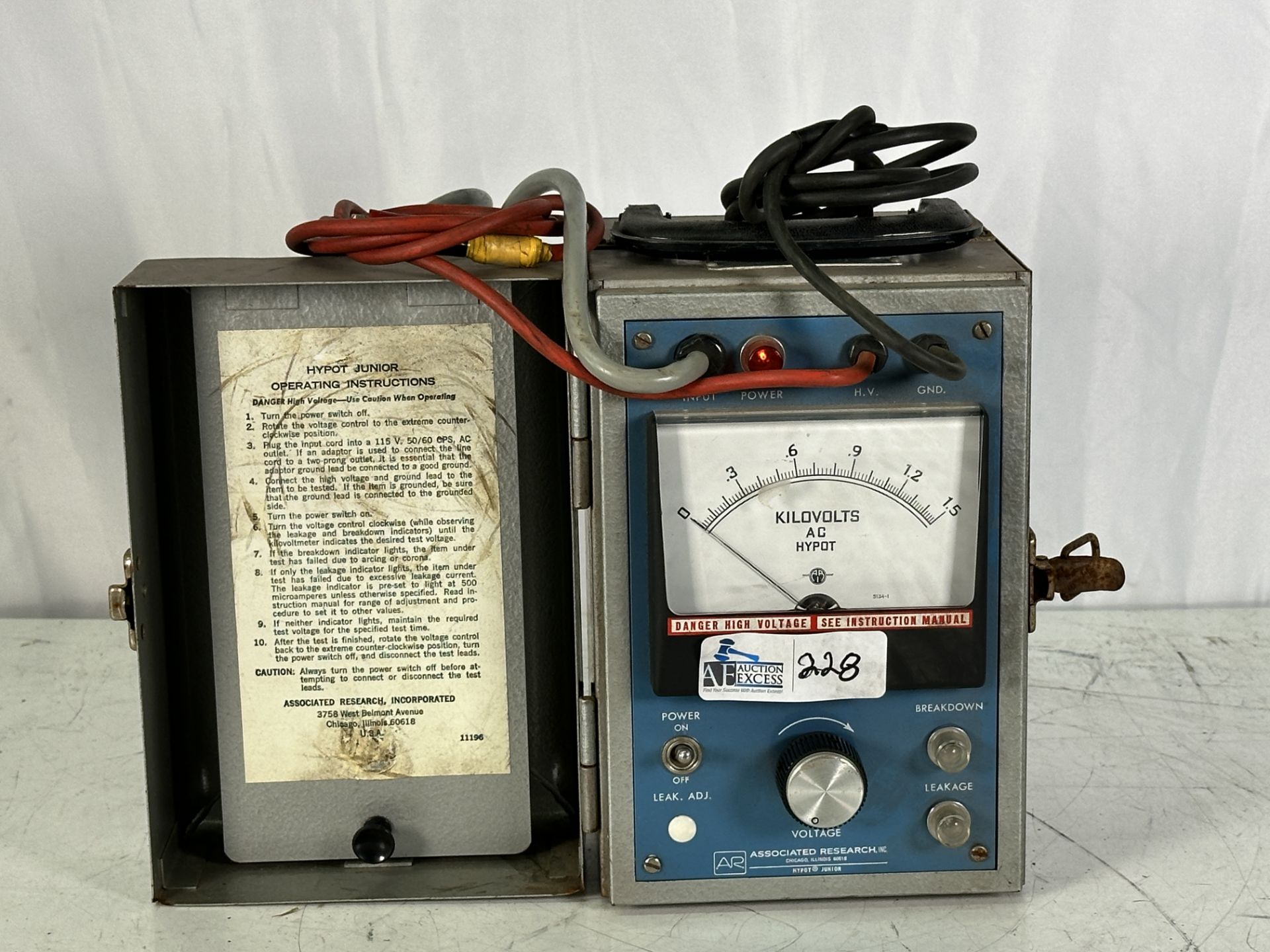 Associated Research 412 Hypot Dielectric Tester
