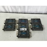 Lot of (5) AJA HD10DA 1x6 HD/SD Re-locking Distribution Amplifiers Dual Rate, + (1) AJA HD10AM 8 Ch