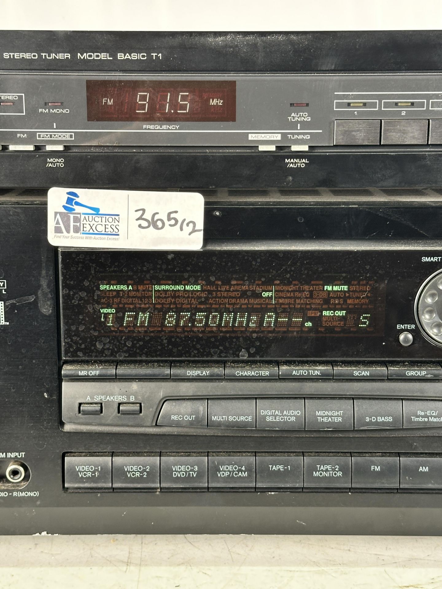 Lot of AV / Home Theater: Onkyo TX-DS747 AV Receiver + Kenwood Basic T1 Synthesizer Stereo Tuner - Image 2 of 5