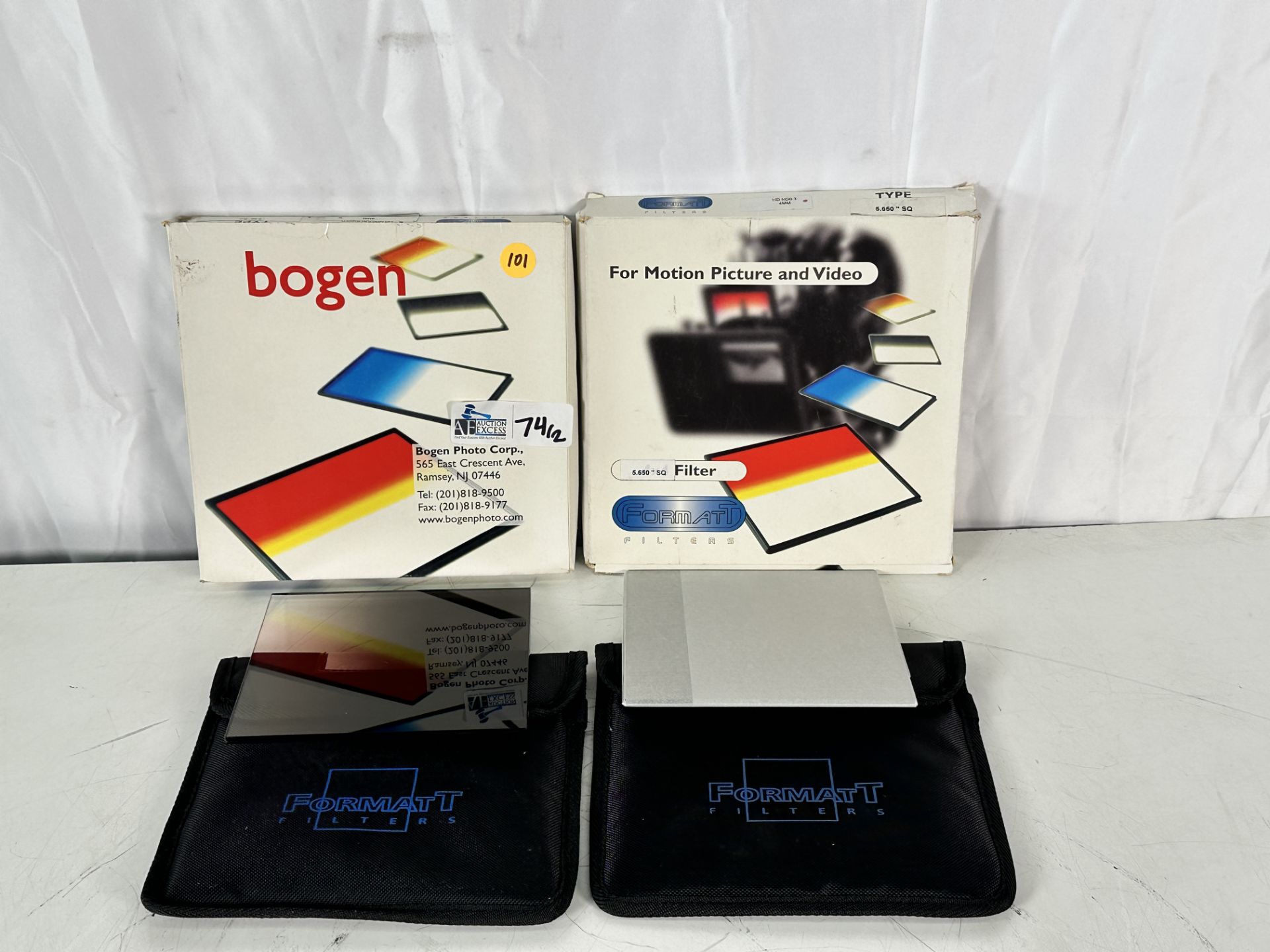 Lot of 2 Bogen 5.65x5.65 Filters Including Bogen Blender HD ND.9, HD ND.4 Filter NOS
