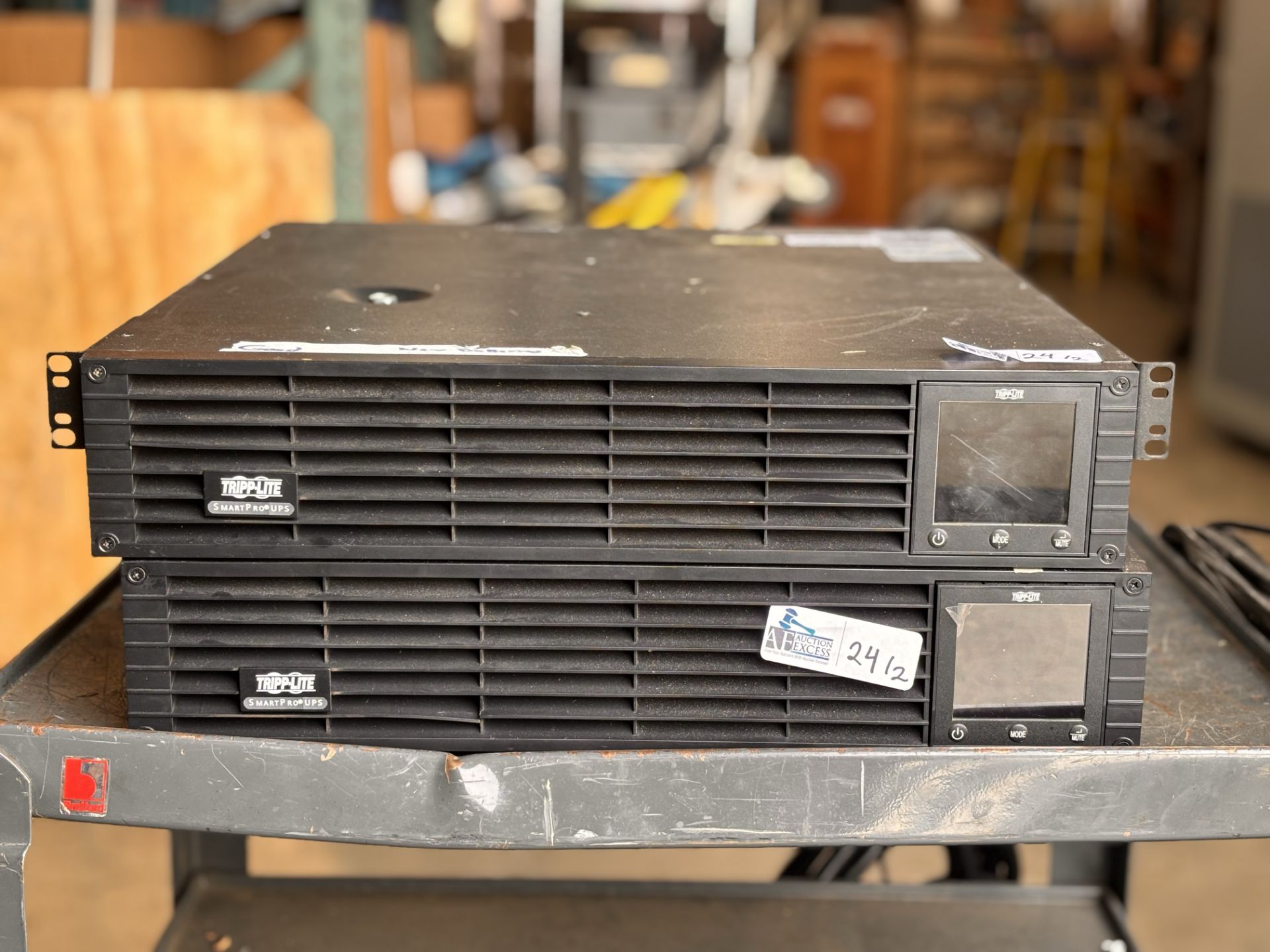 Lot of 2 Tripp Lite Smartpro Smart3000RMXL2U 3000va Rack-mountable UPS' 2.65 Kva/2.9 Kw