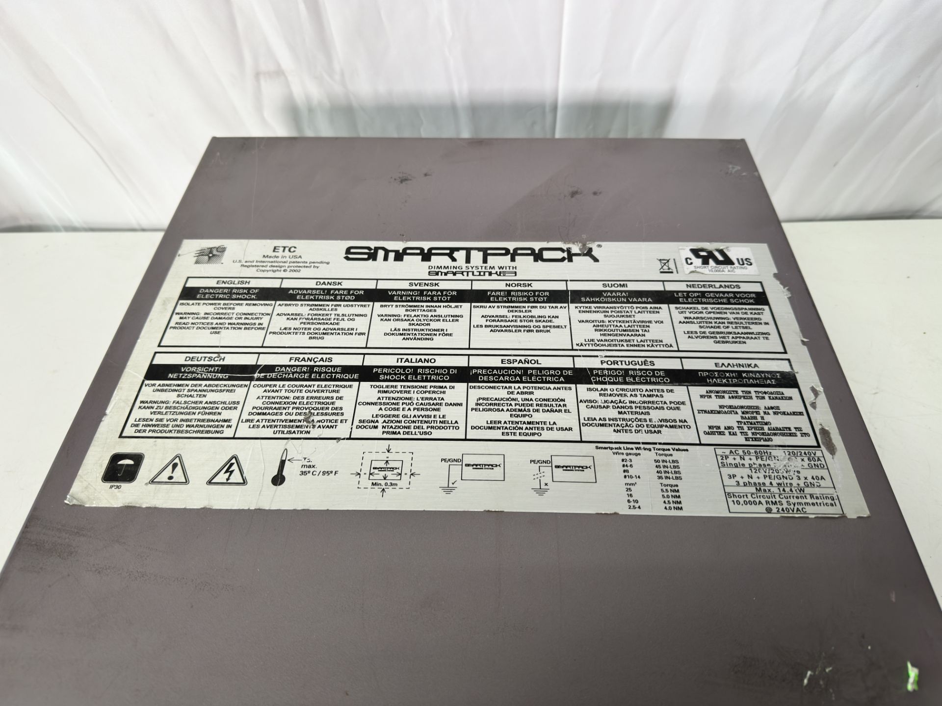 Lot of 2 ETC SmartPack Dimmer 12-Outlet - Image 3 of 3
