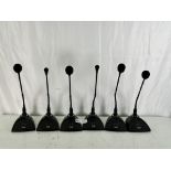 Lot of 6 Pyle PDWM8300 190.1 MHz Professional Gooseneck Table Top Condenser Microphones