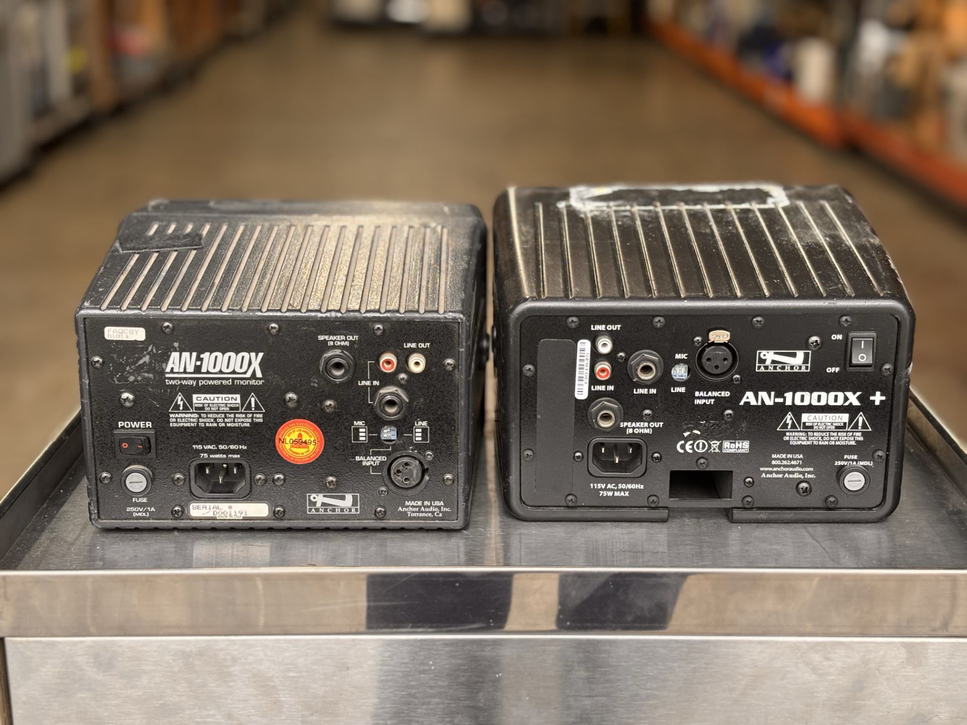 Lot of 2 Anchor Audio AN-1000X Black Powered Speaker Monitors - Image 4 of 8