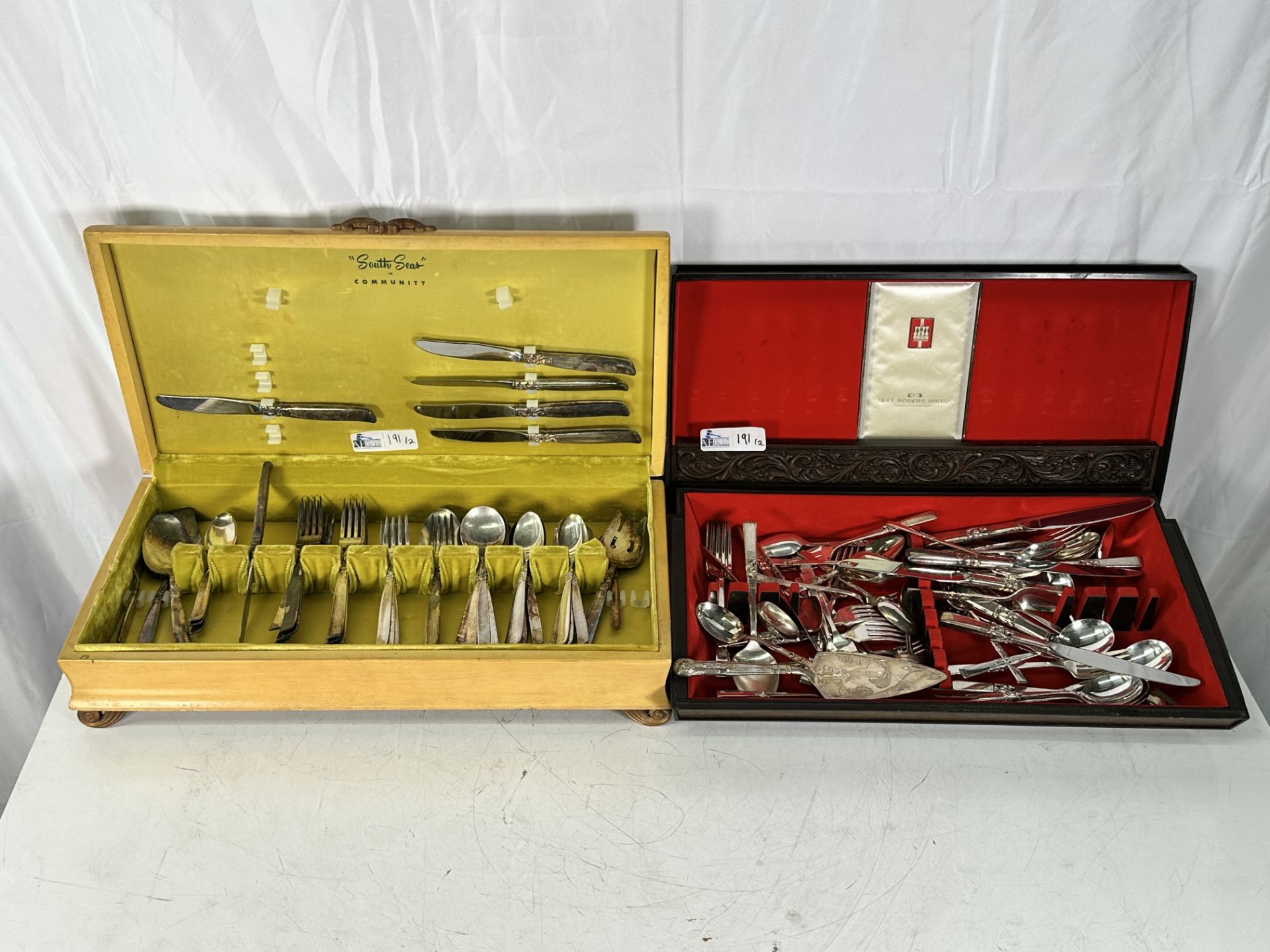 Lot of 2 Silverware Sets, Silver Plated 1847 Rogers Bros + South Seas in Community
