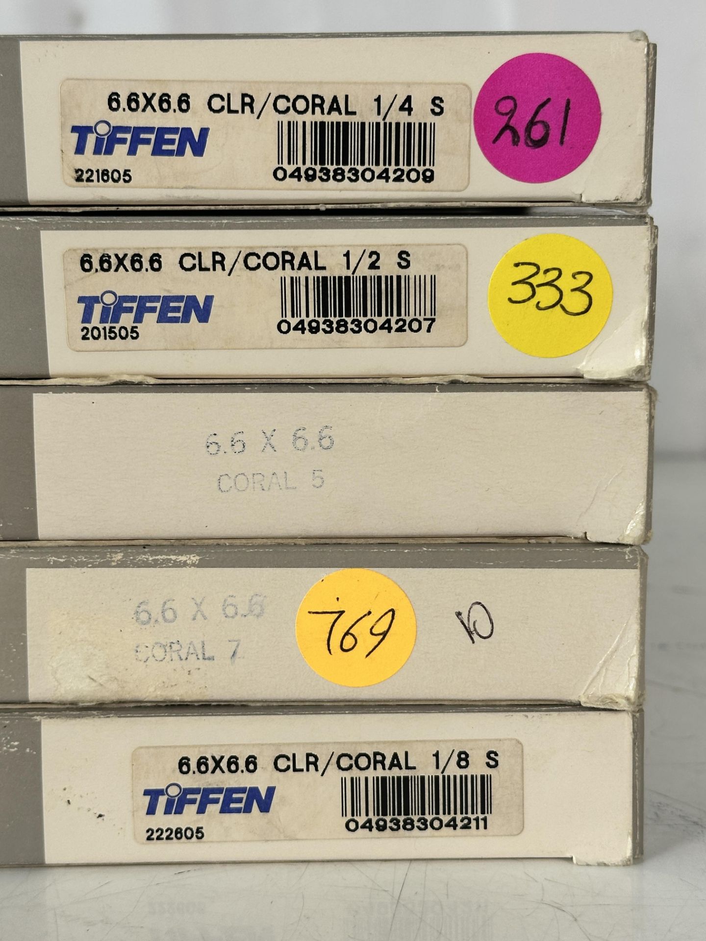 Lot of 5 Tiffen 6.6x6.6 Coral Cinema Master Set (Solids & Soft Grads) NOS Arri - Image 3 of 3
