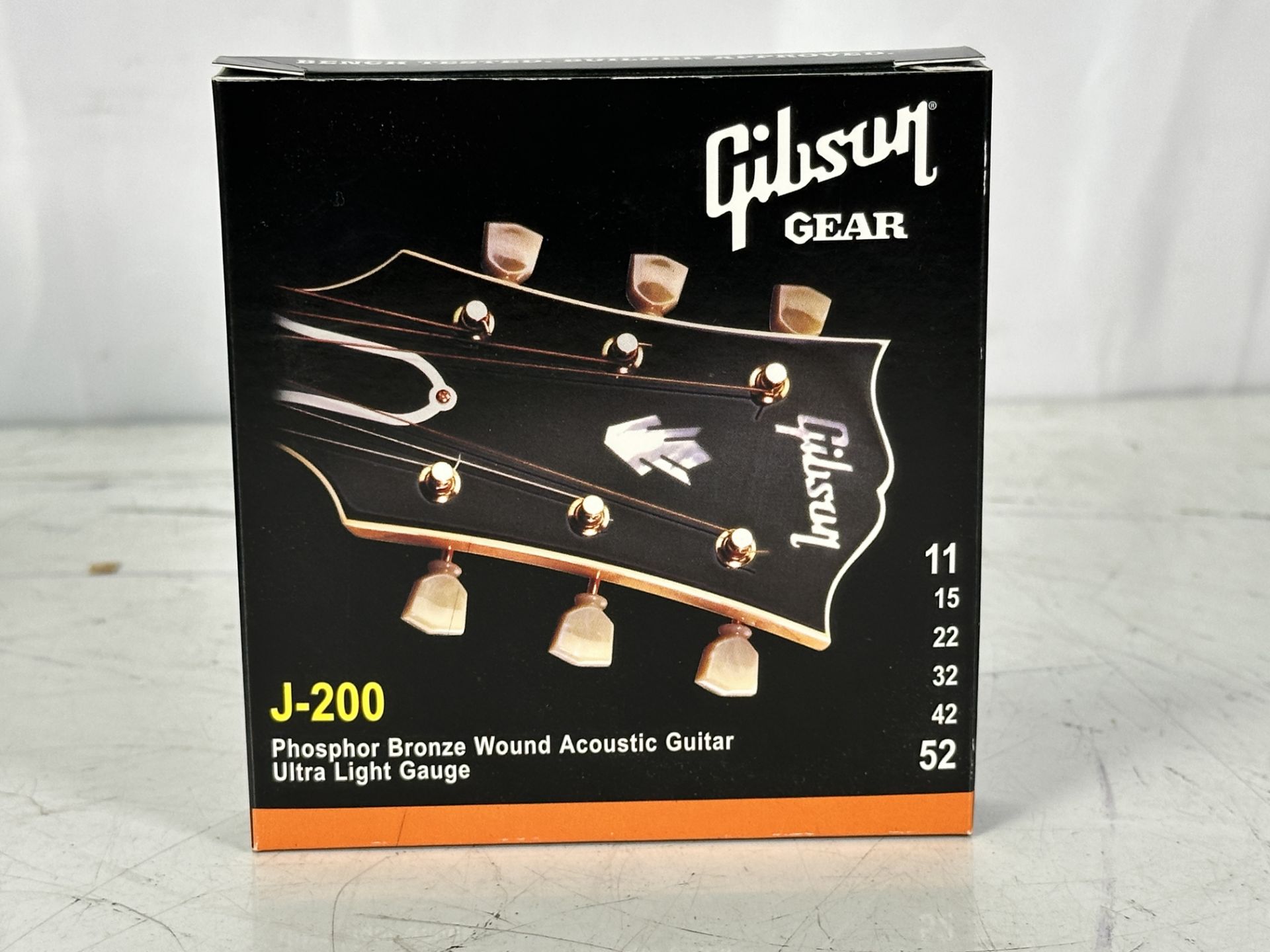 Box of 10 Gibson Pure J-200 Phosphor Bronze Wound Acoustic Guitar Strings Light Gauge New - Image 2 of 3
