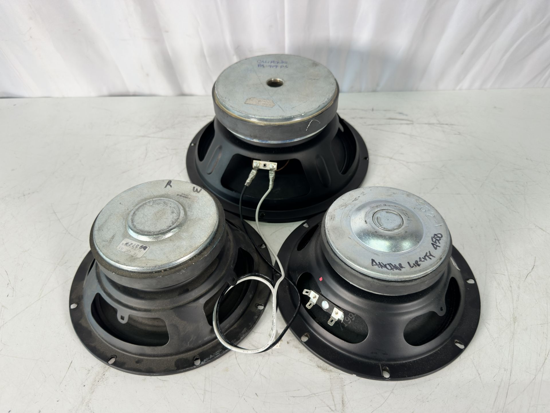Lot of Misc Speakers, Microphones and Periphals including Atlas Sound 18SC Wall Mount Speaker, (2) P - Image 8 of 9