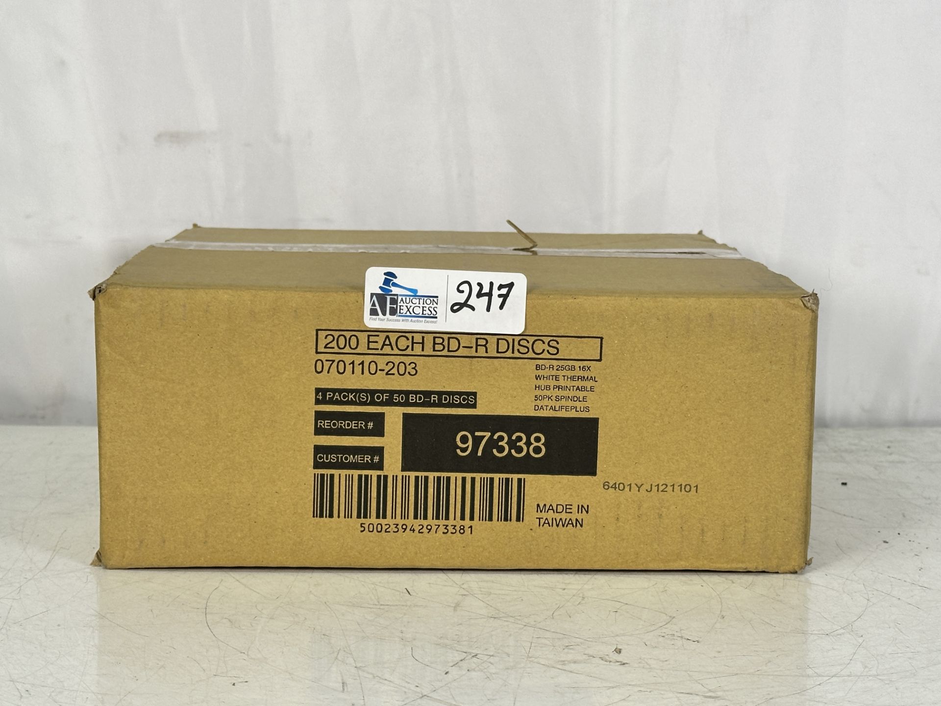 Verbatim BD-R 25GB 6X DataLifePlus White Thermal/Hub Printable - 4 Packs of 50 BD-R Discs (200 Total