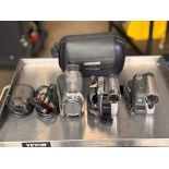 Lot of 3 Camcorders Panasonic PV-GS32 MiniDV Digital Video Camera Camcorder, Sony Handycam DCR-HC36