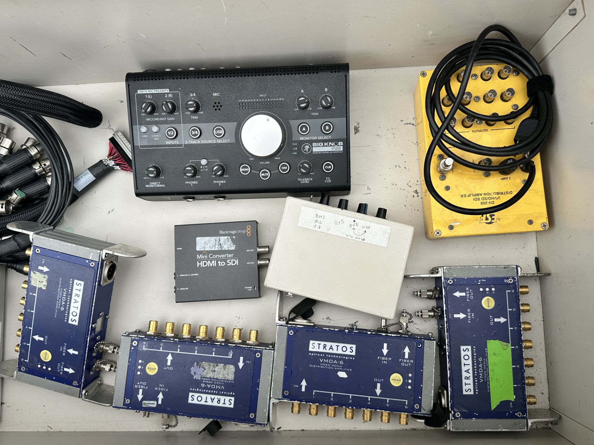 Lot of Misc Broadcast including Black Magic Designs HDMI To SDI Mini Converter, (4) Stratos VMDA-6 D - Image 3 of 12