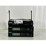 Lot of 3 Shure Receivers (2) Shure SLX4 H5 Receivers, Shure UT4-FN Receiver