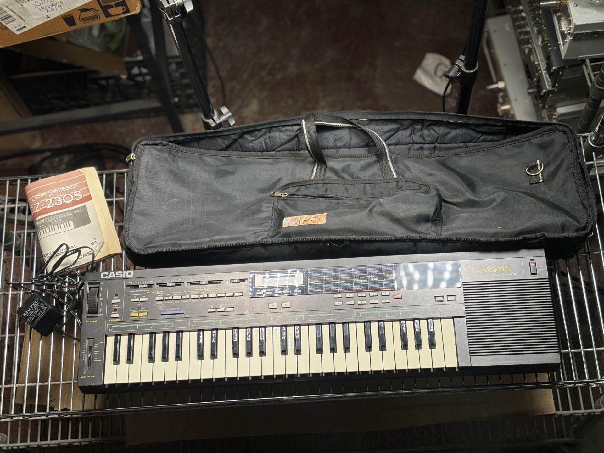 Casio CZ-230S Keyboard Electronic Piano Synthesizer w/ Power Supply