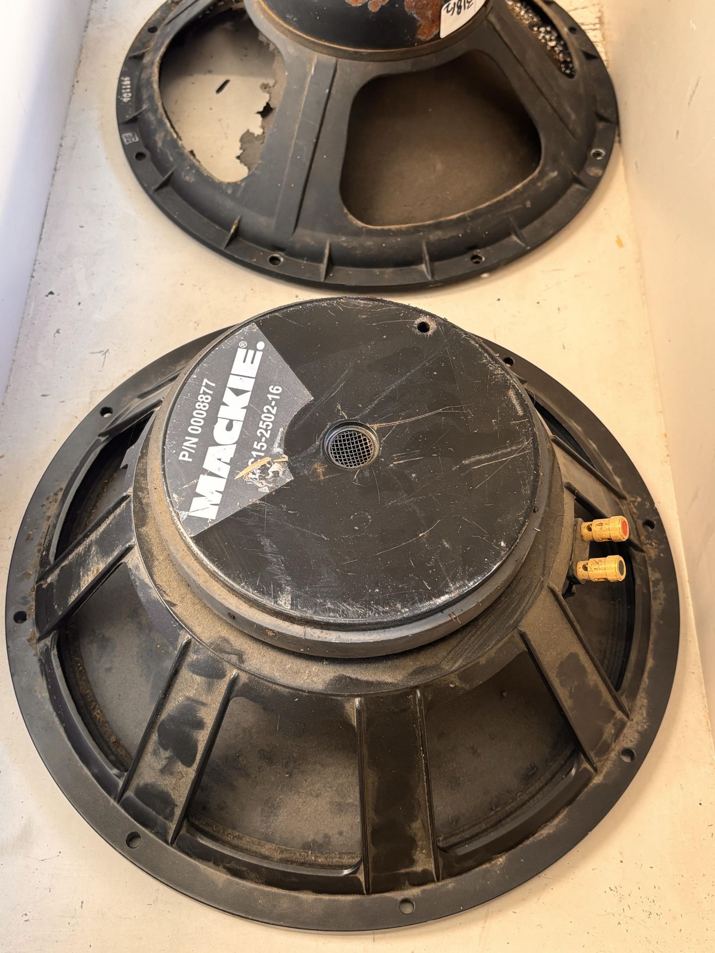 Two Speaker Woofers: Altec 416-8A Low Frequency Driver / Woofer (Needs re-coning) + Mackie 0008877 S - Image 5 of 7