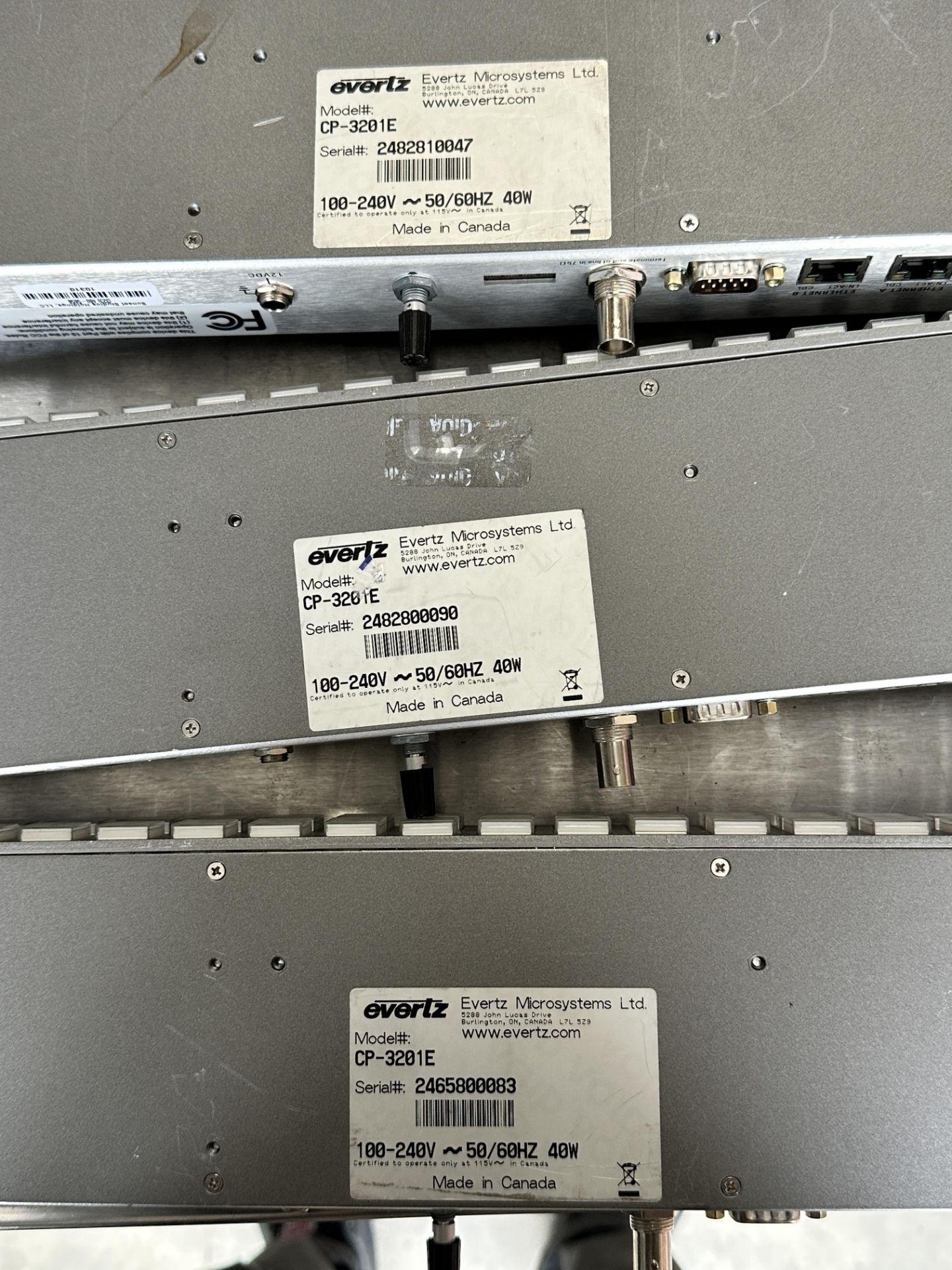 Lot of 3 Evertz CP-3201E Control Panels - Image 5 of 8