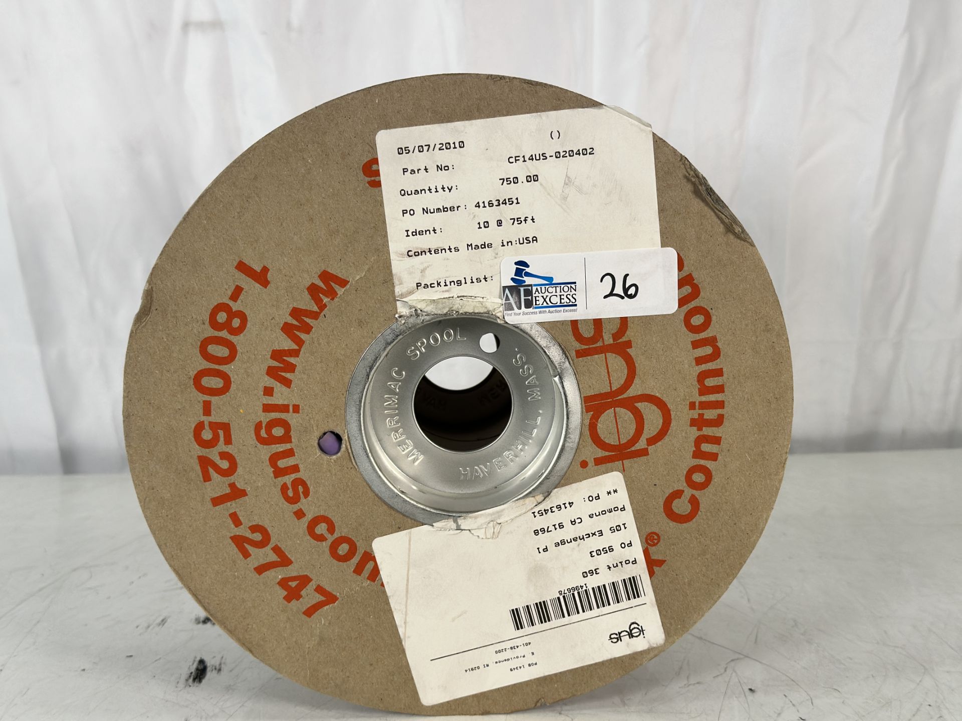 75' Igus Chainflex CF14US-020402 Cat5E Ethernet Cable Spool Purple New, Sealed