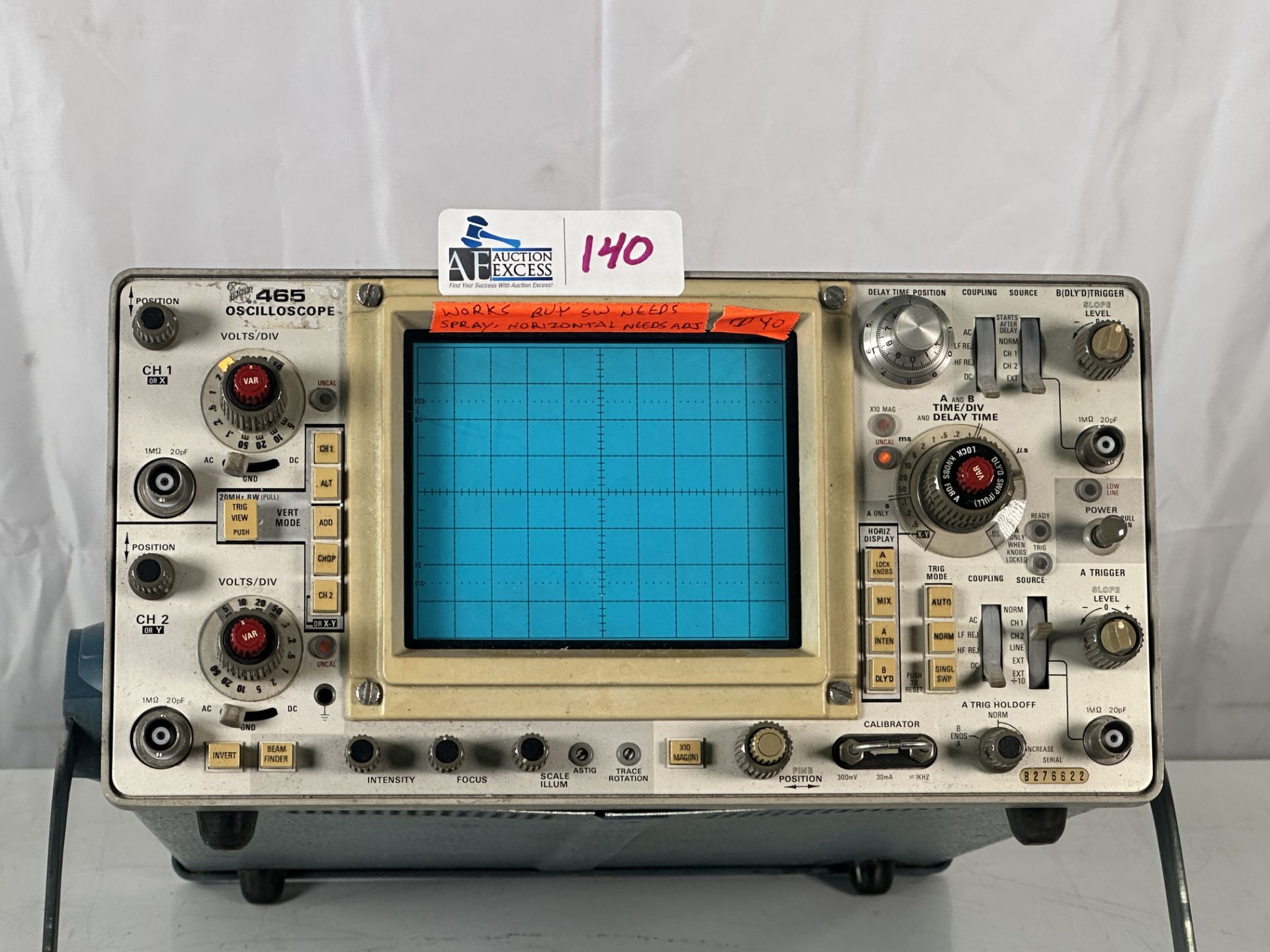 Tektronix 465 Analog Oscilloscope 100MHz Dual Trace 2-Channel - Image 2 of 5