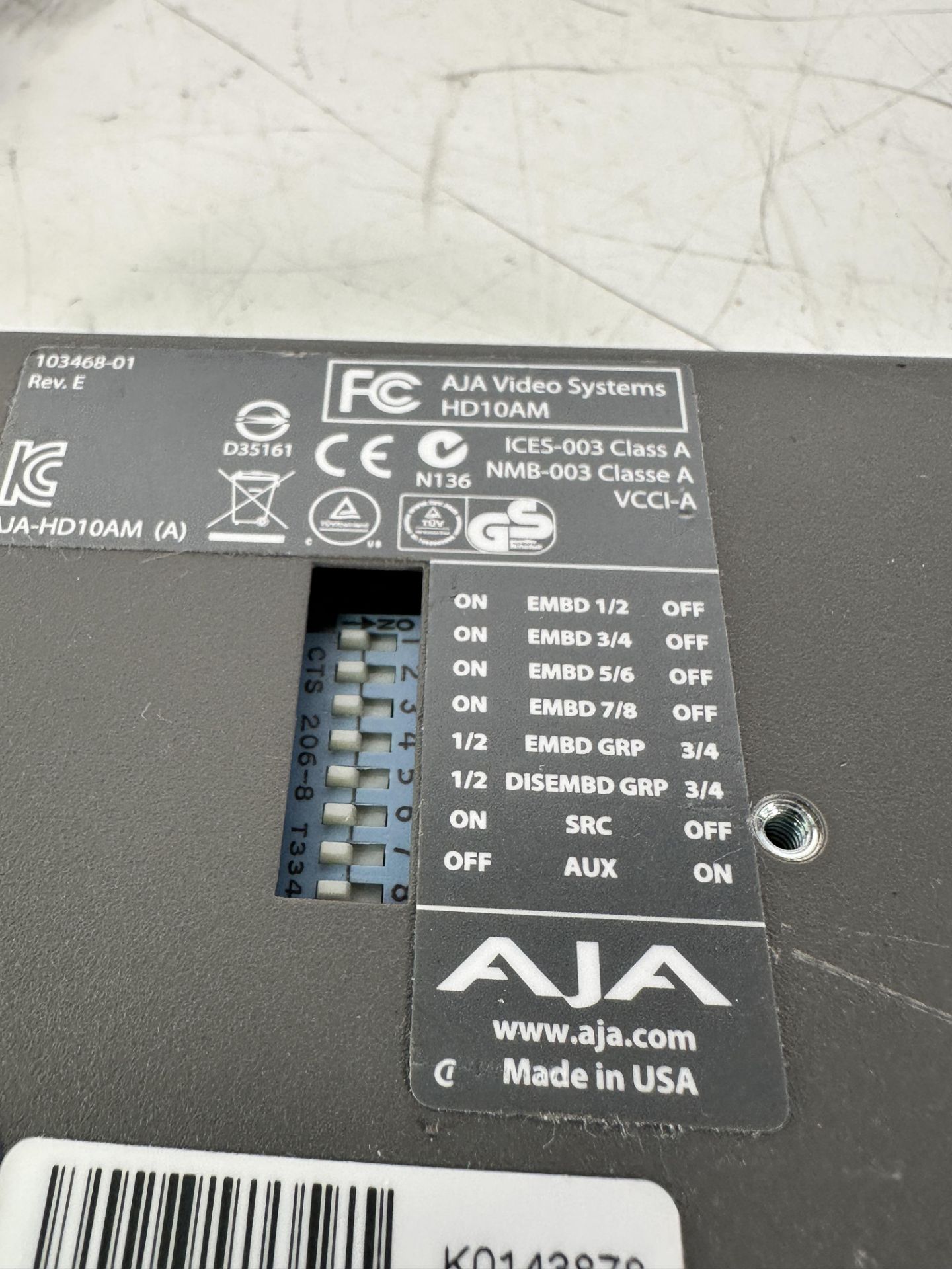 Lot of 6 AJA Converters: (3) AJA HD10MD3 HDSDI to Standard Definition Down Converter + (3) AJA HD10A - Image 6 of 9