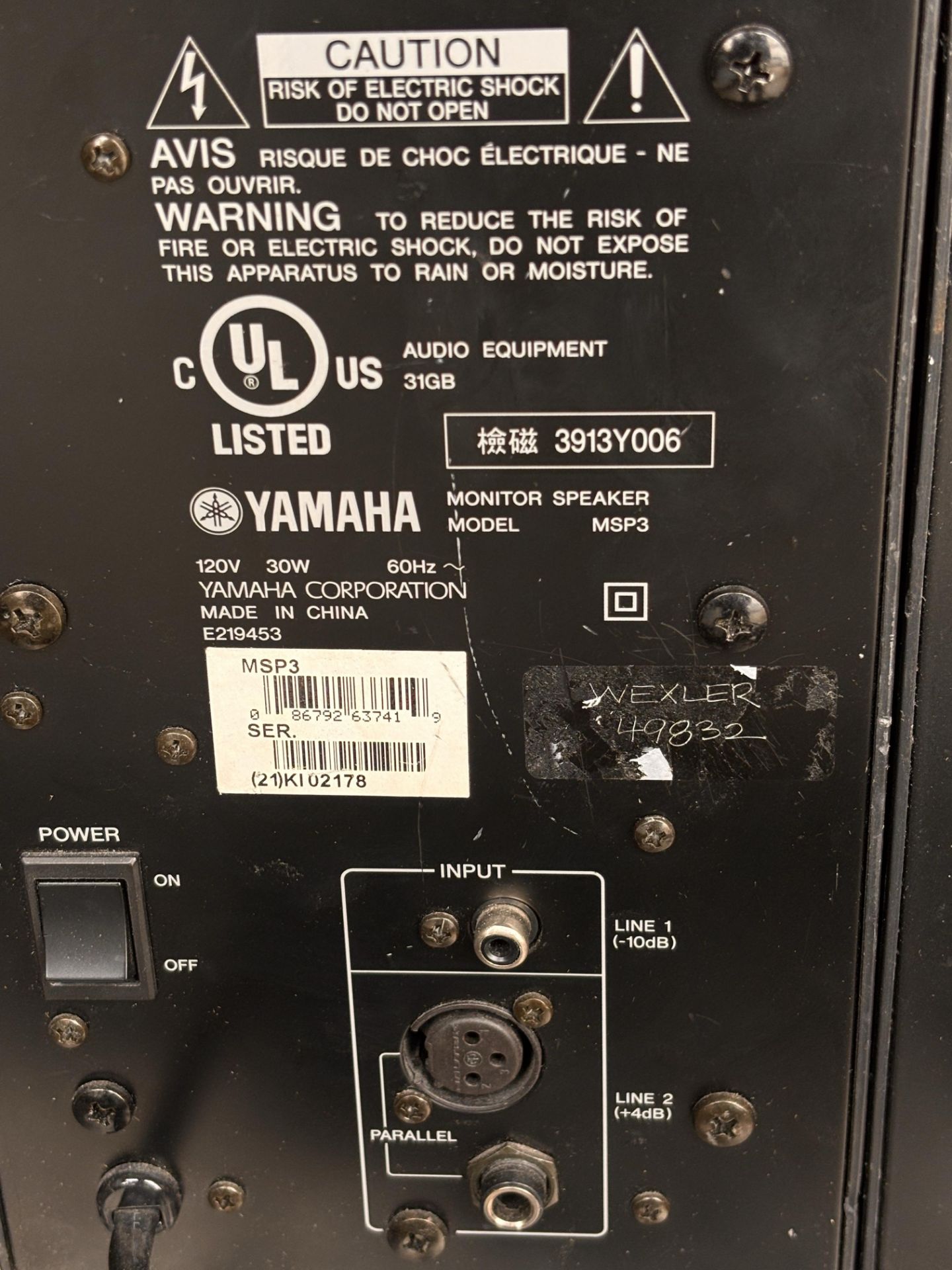 Pair of Yamaha MSP3 Monitor Speakers - Image 5 of 6