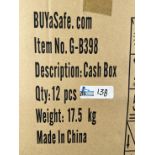 Qty 12 Buyasafe.com G-B398 Cash Boxes New in Box