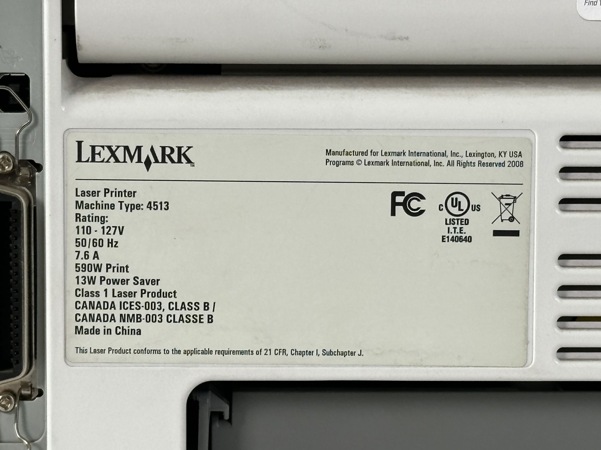 Lexmark E260D / 4513 Laser Printer - Image 6 of 7