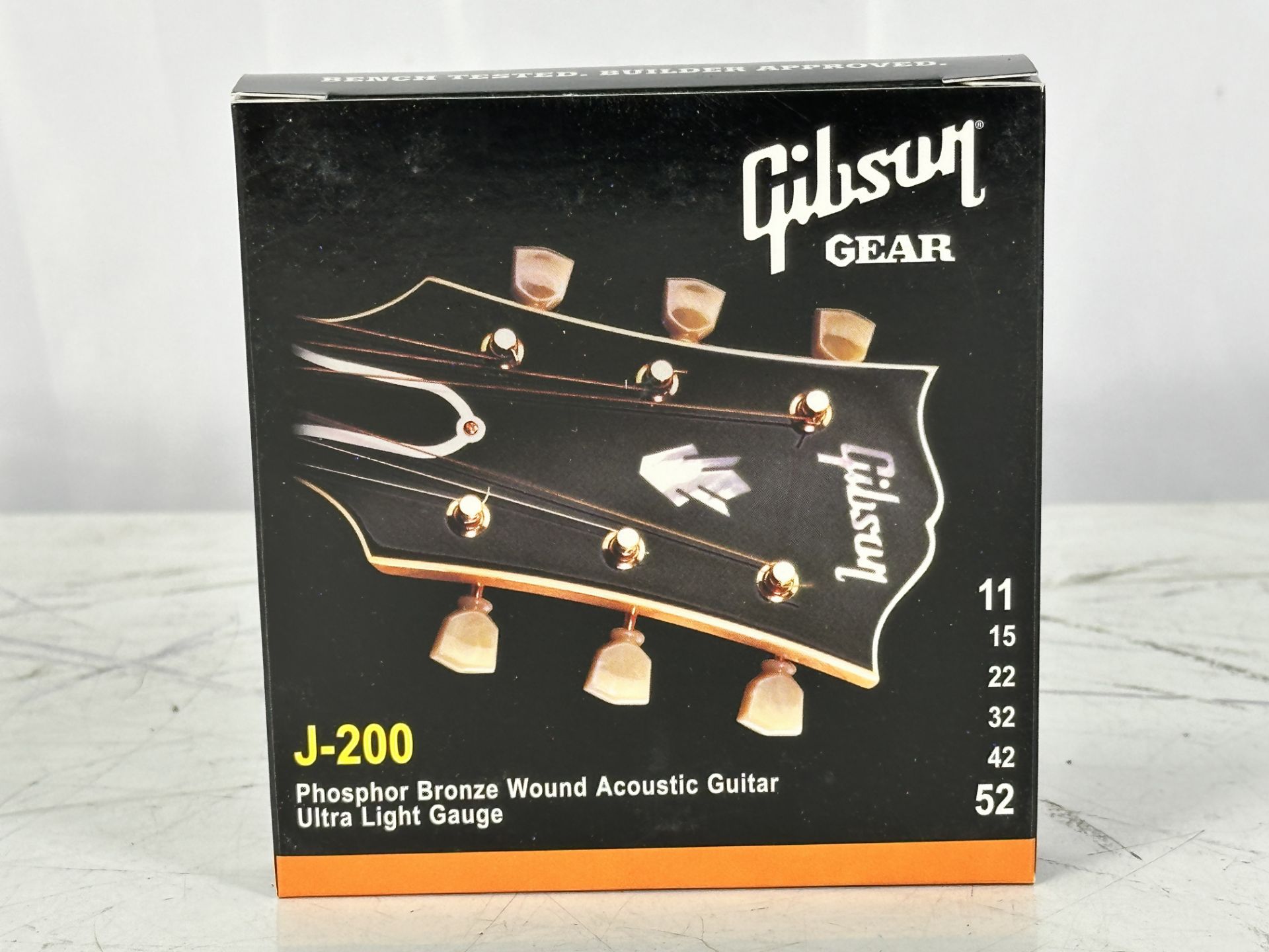 Box of 10 Gibson Pure J-200 Phosphor Bronze Wound Acoustic Guitar Strings Light Gauge New - Image 2 of 3