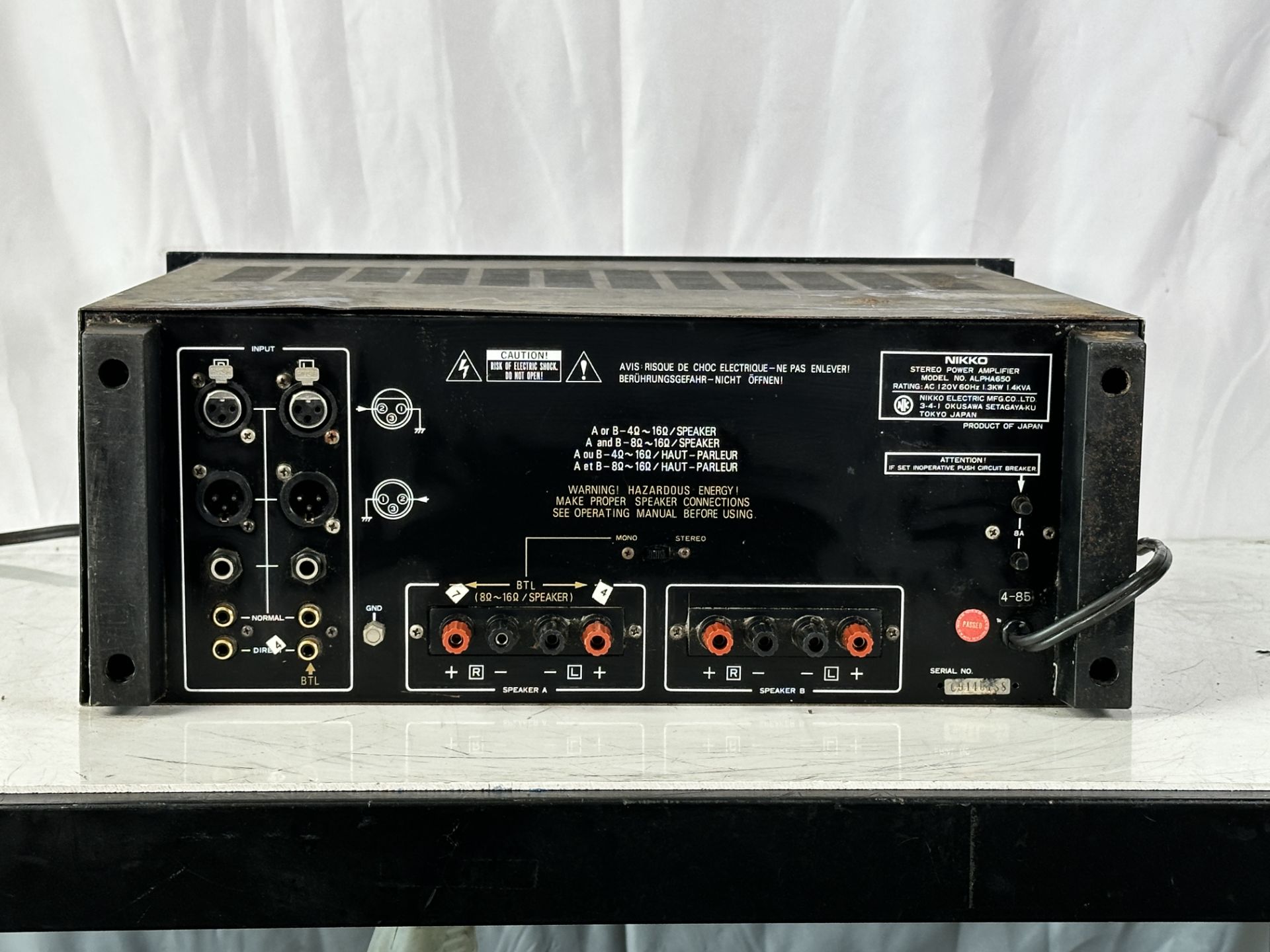 Nikko Alpha 650 Power Amplifier - Image 2 of 3