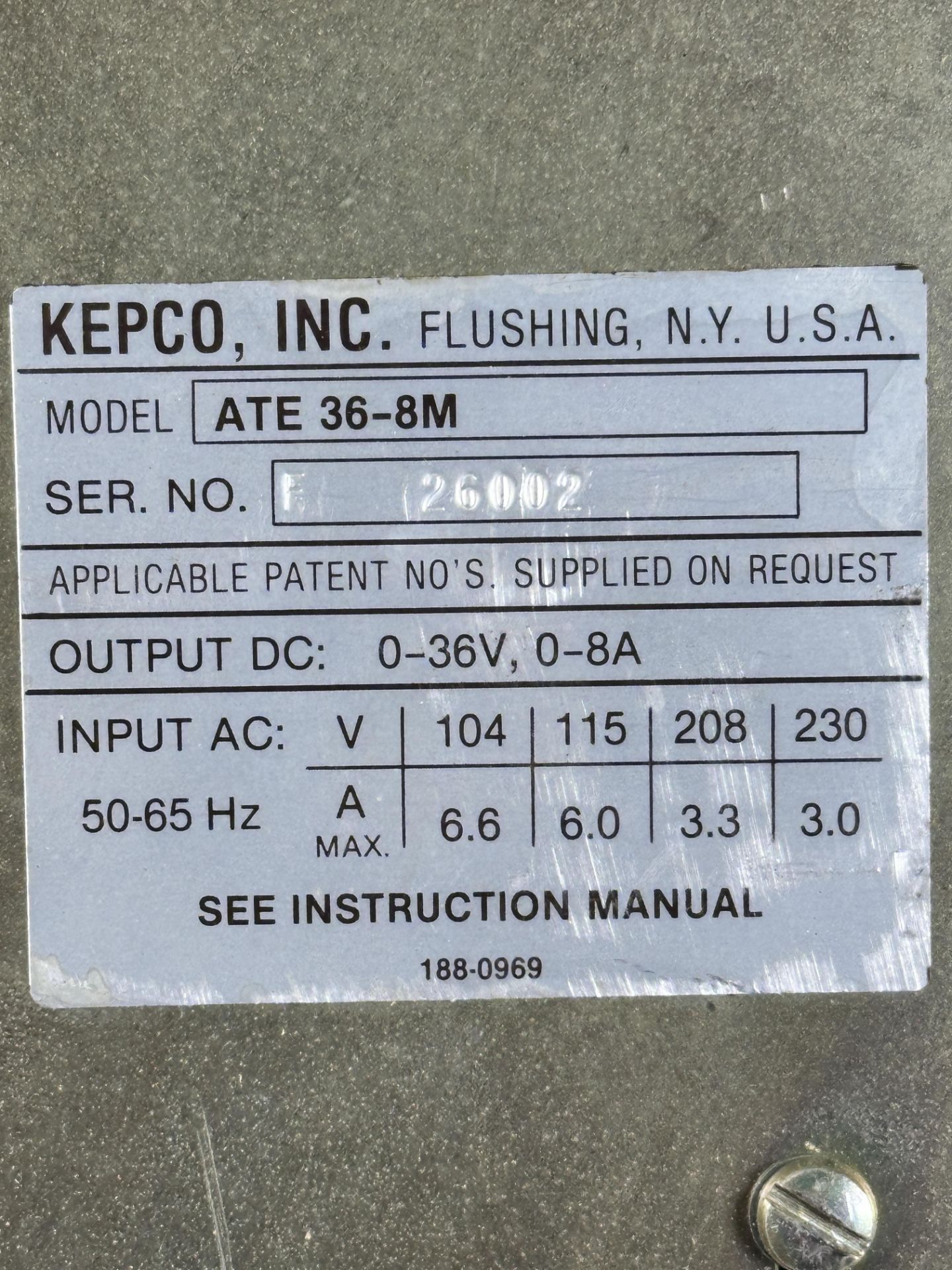 Kepco ATE 36-8DM Power Supply - Image 4 of 4