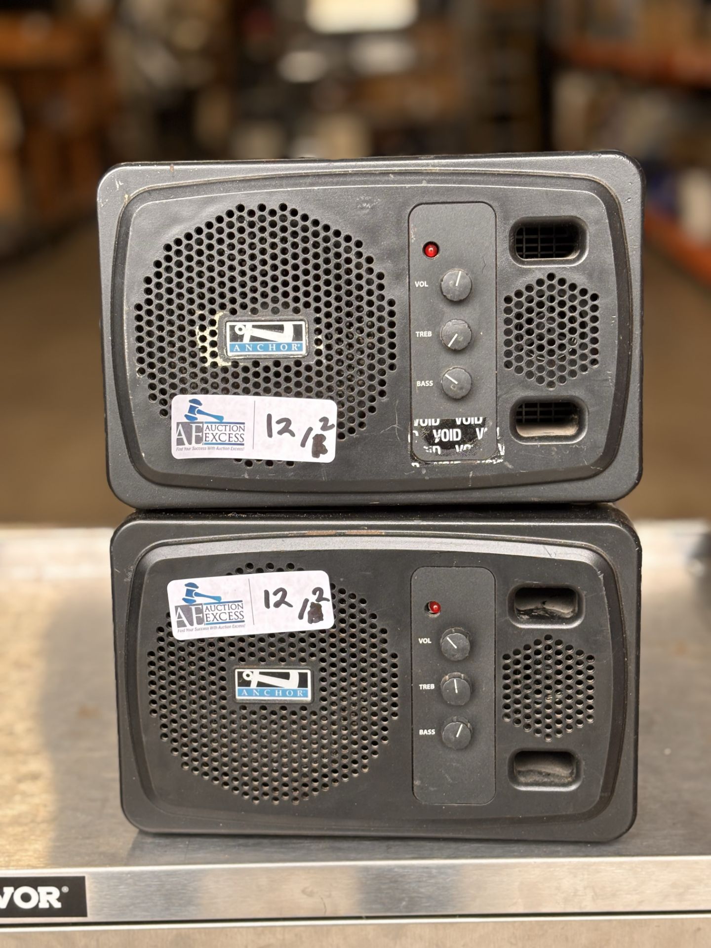 Lot of 2 Anchor Audio AN-1000X Black Powered Speaker Monitors