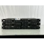 Lot of 3 Dual Shure UC4-UA Wireless Microphone Receivers (2 per Rack unit)