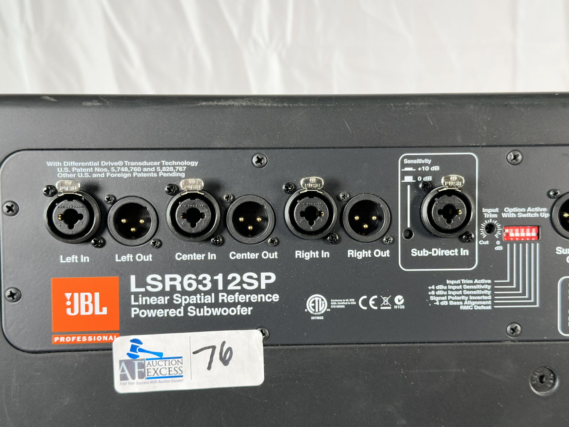 JBL LSR6312SP Linear Spatial Reference Powered Studio Subwoofer - Image 4 of 5