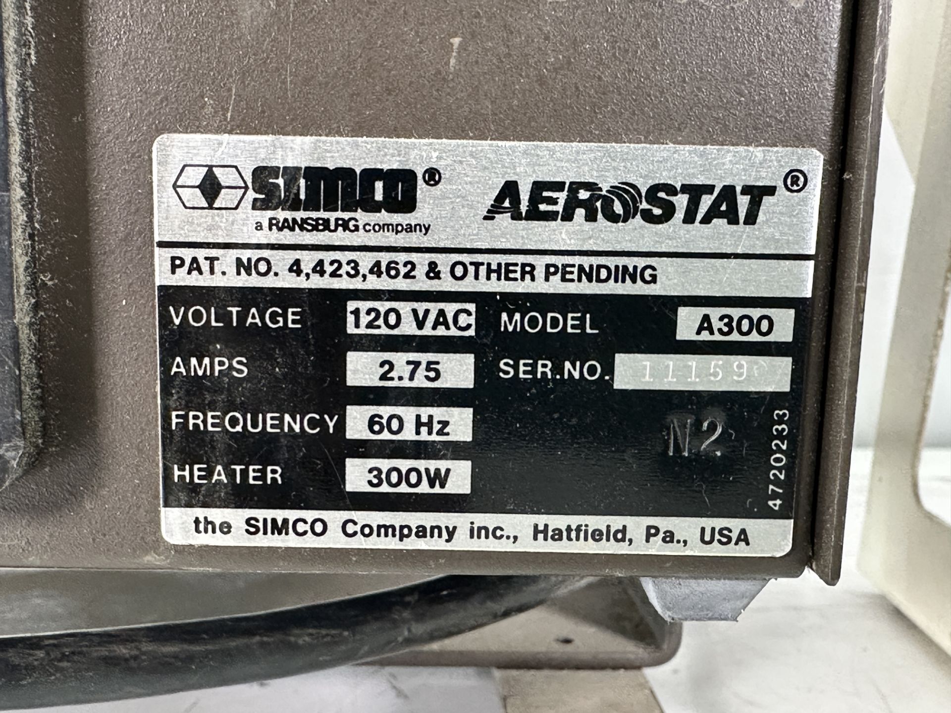 Lot of 2 Simco Ionizers, Simco Aerostat XC + Simo Aerostat A300 - Image 5 of 6