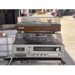 Lot of Pioneer PL-115D Turn Table + Clarinette 107 Model 13-1212 Turntable 8 Track Cassette