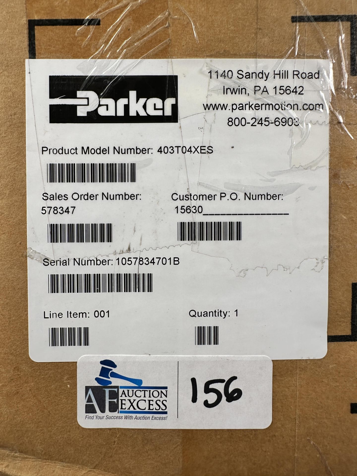 Parker 403T04XES 403XE Linear Positioner Stage 305mm (12") Travel New Old Stock - Image 2 of 4