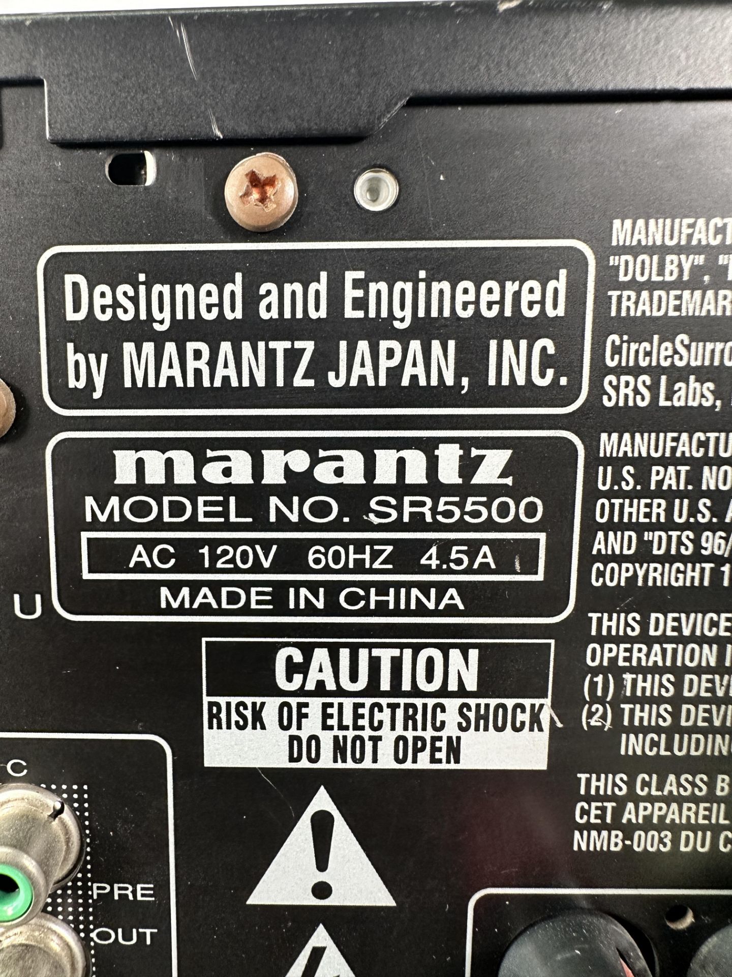 Marantz SR5500 AV Surround Receiver - Image 4 of 4