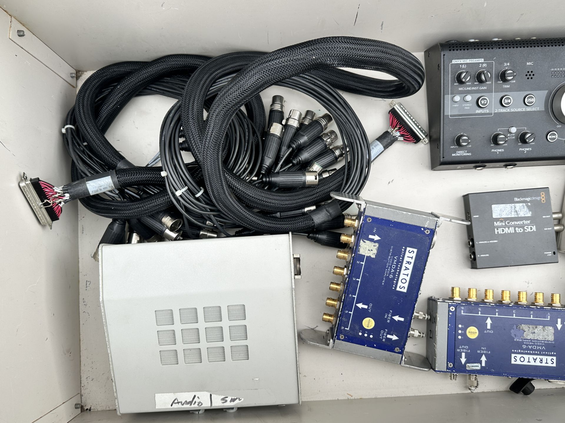 Lot of Misc Broadcast including Black Magic Designs HDMI To SDI Mini Converter, (4) Stratos VMDA-6 D - Image 2 of 12
