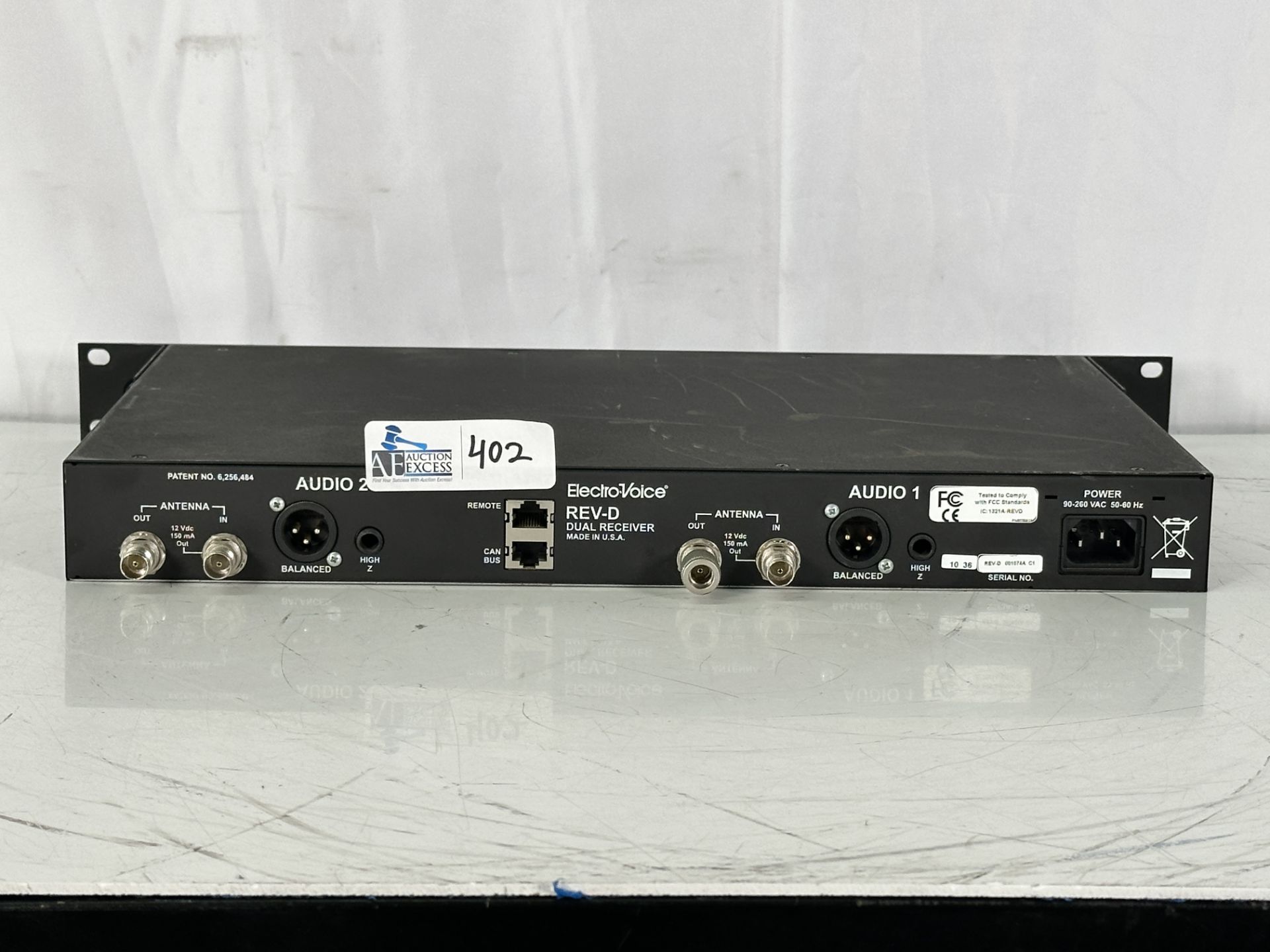 Electro Voice REV-D Dual UHF Wireless Microphone System Band Receiver With Rack - Image 4 of 5