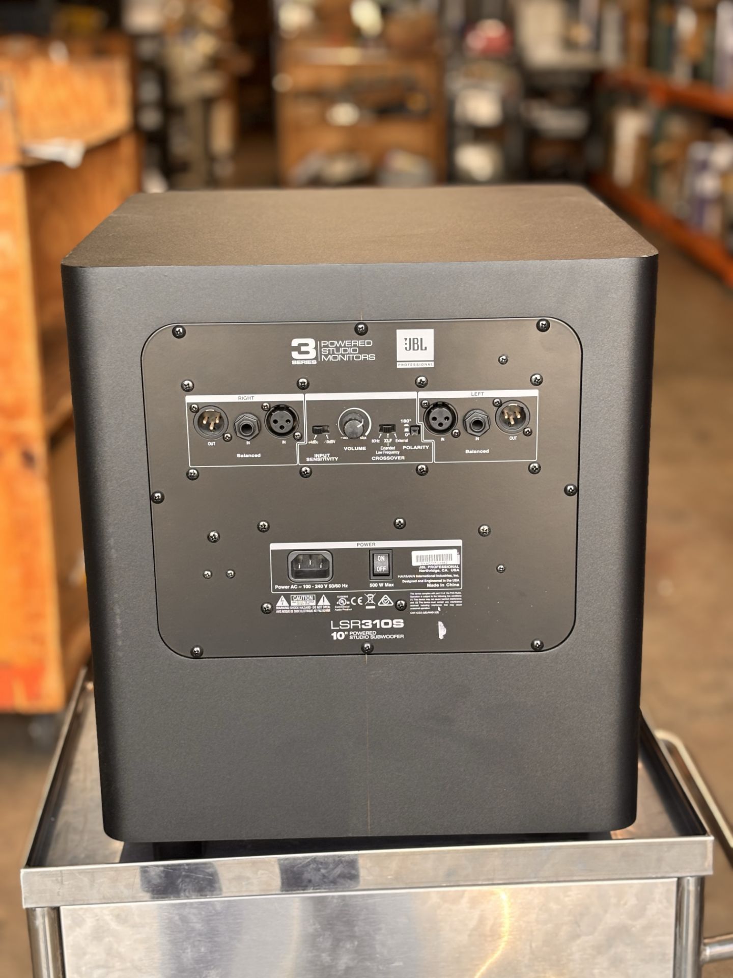 JBL LSR310S 10" 200 Watt Powered Studio Subwoofer Active Reference Sub - Image 4 of 6