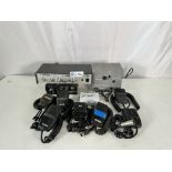 Lot of Radio + Hand Mics, Stellar Labs 30-2471 15dB Out CATV/Antenna Drop Amplifier, Vintage Kraco C