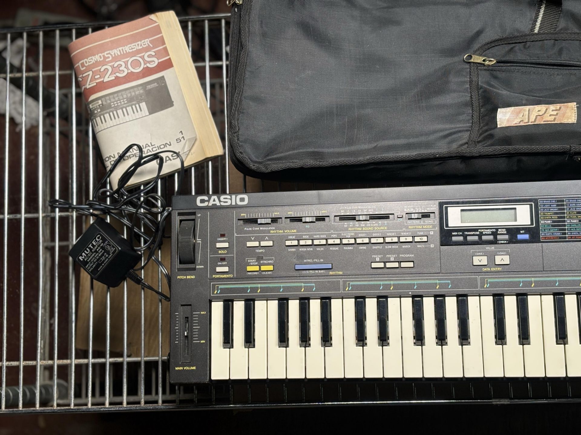 Casio CZ-230S Keyboard Electronic Piano Synthesizer w/ Power Supply - Image 2 of 5