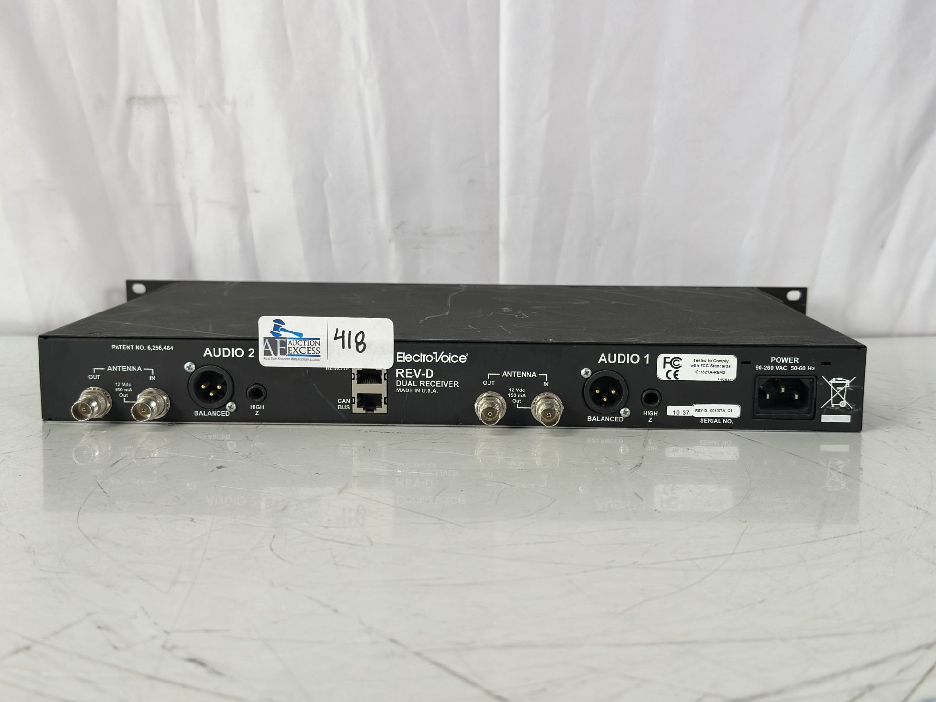 Electro Voice REV-D Dual UHF Wireless Microphone System Band Receiver With Rack - Image 2 of 2
