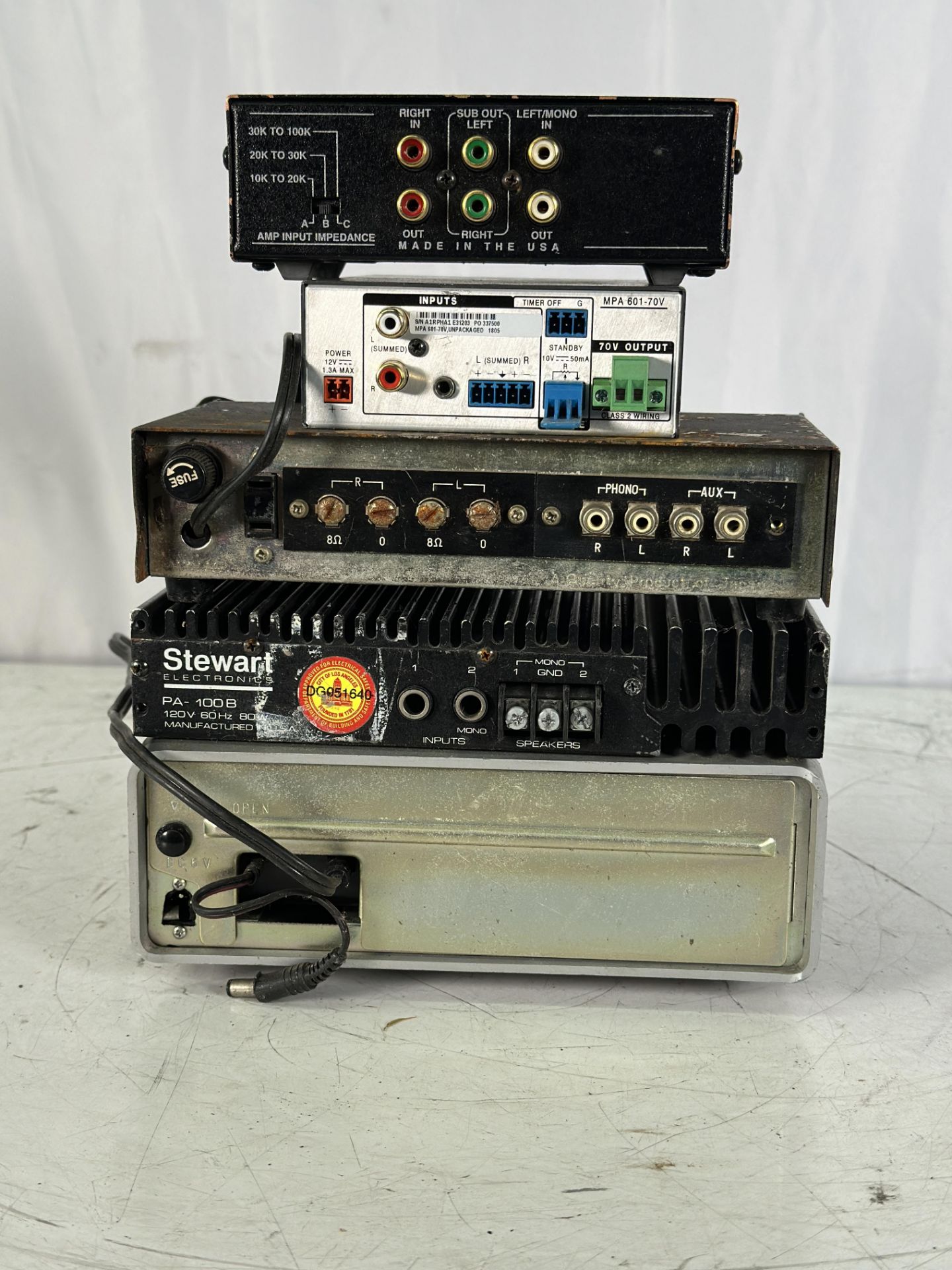 Lot of Misc including Stewart Audio PA-100B Amplifier, Miller & Kreisel HP-80 High Pass Filter, Extr - Image 5 of 5
