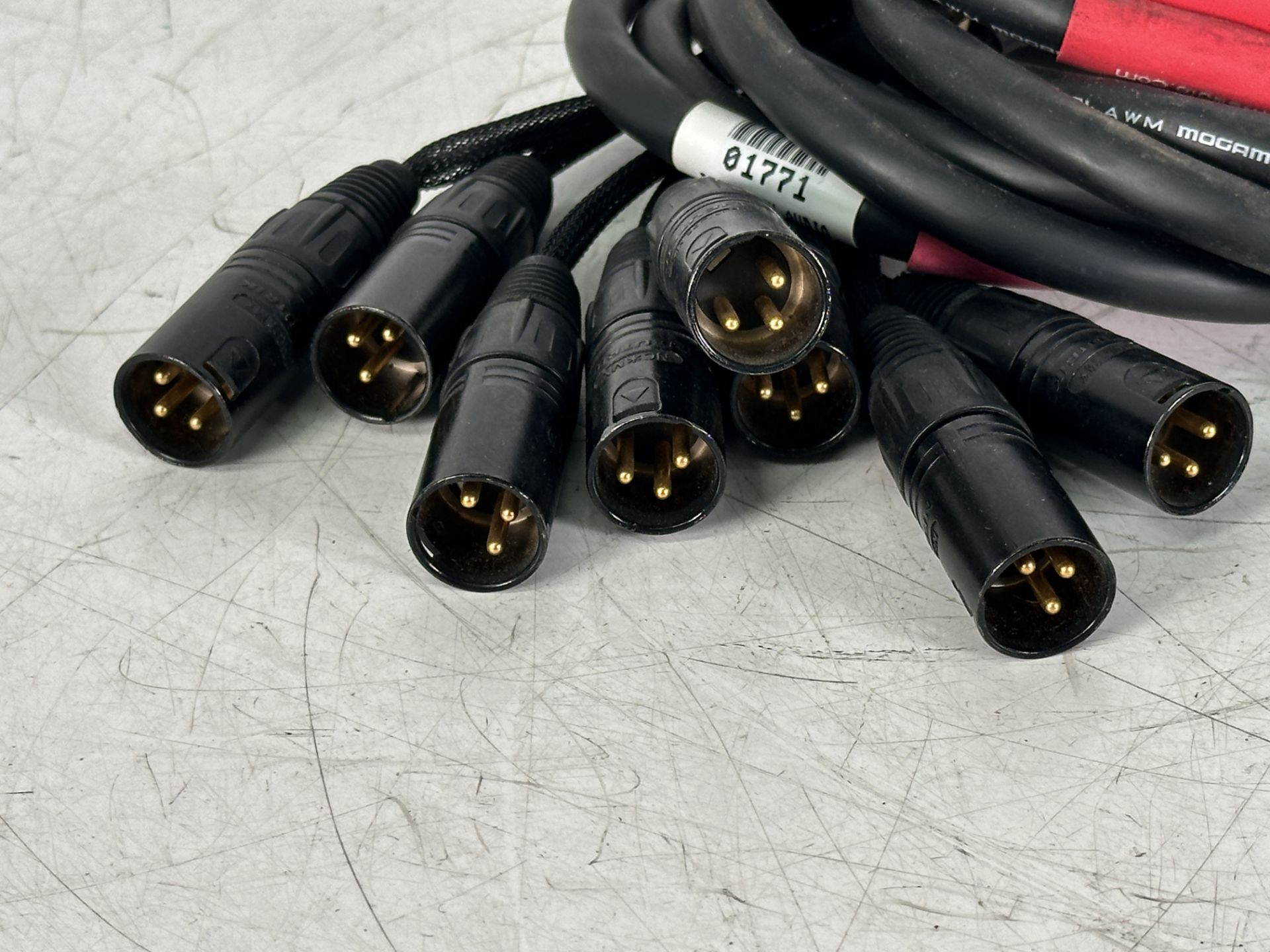Lot of 2 Mogami 3161 6' DB25 Male XLR Male 4 Ch Digital AES Snake Cable - Image 2 of 3