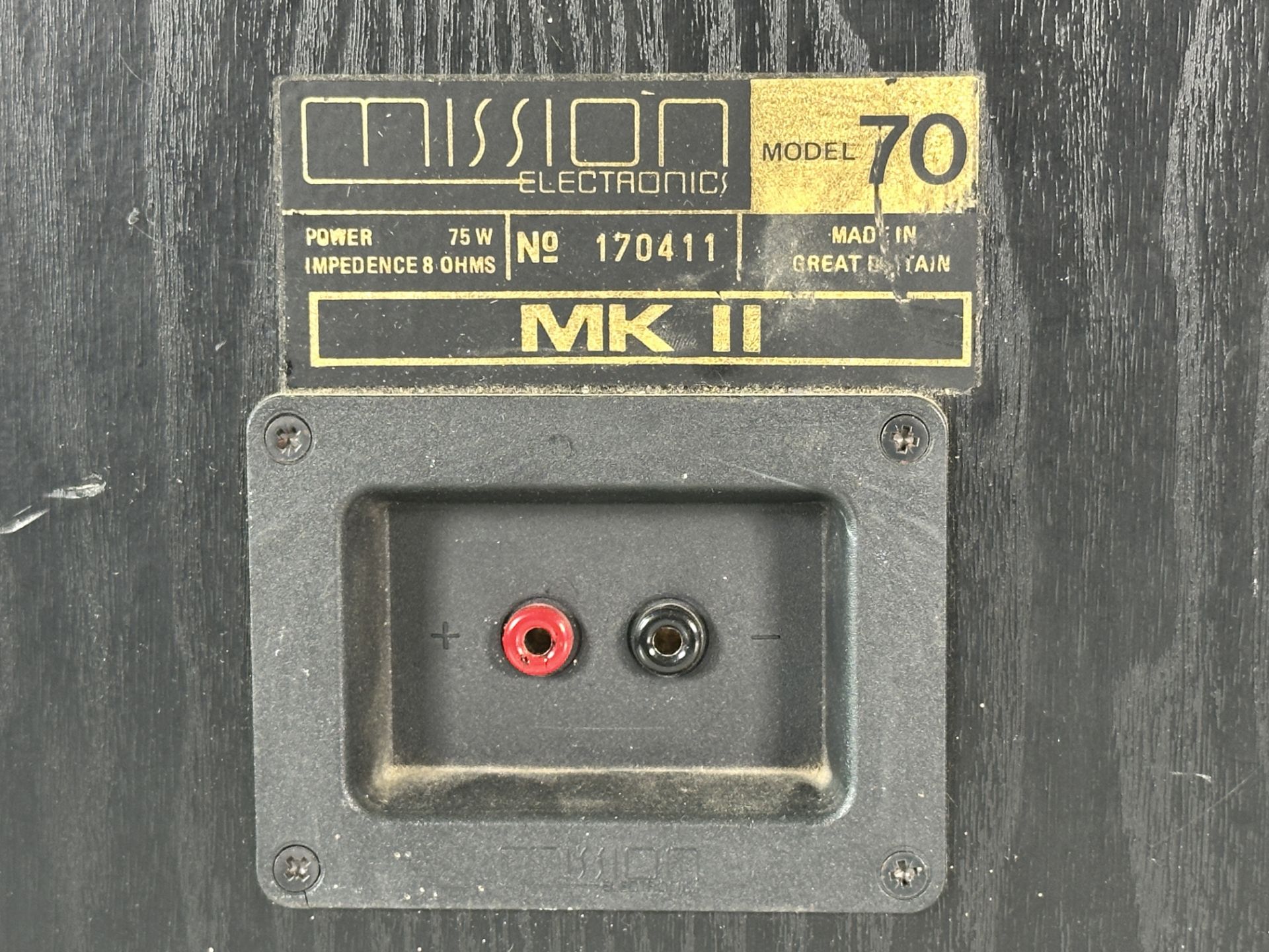 Lot of 4 Speakers, Pair of Mission Model 70 Bookshelf Audio Speakers + 2 Unmarked Speakers - Image 6 of 6
