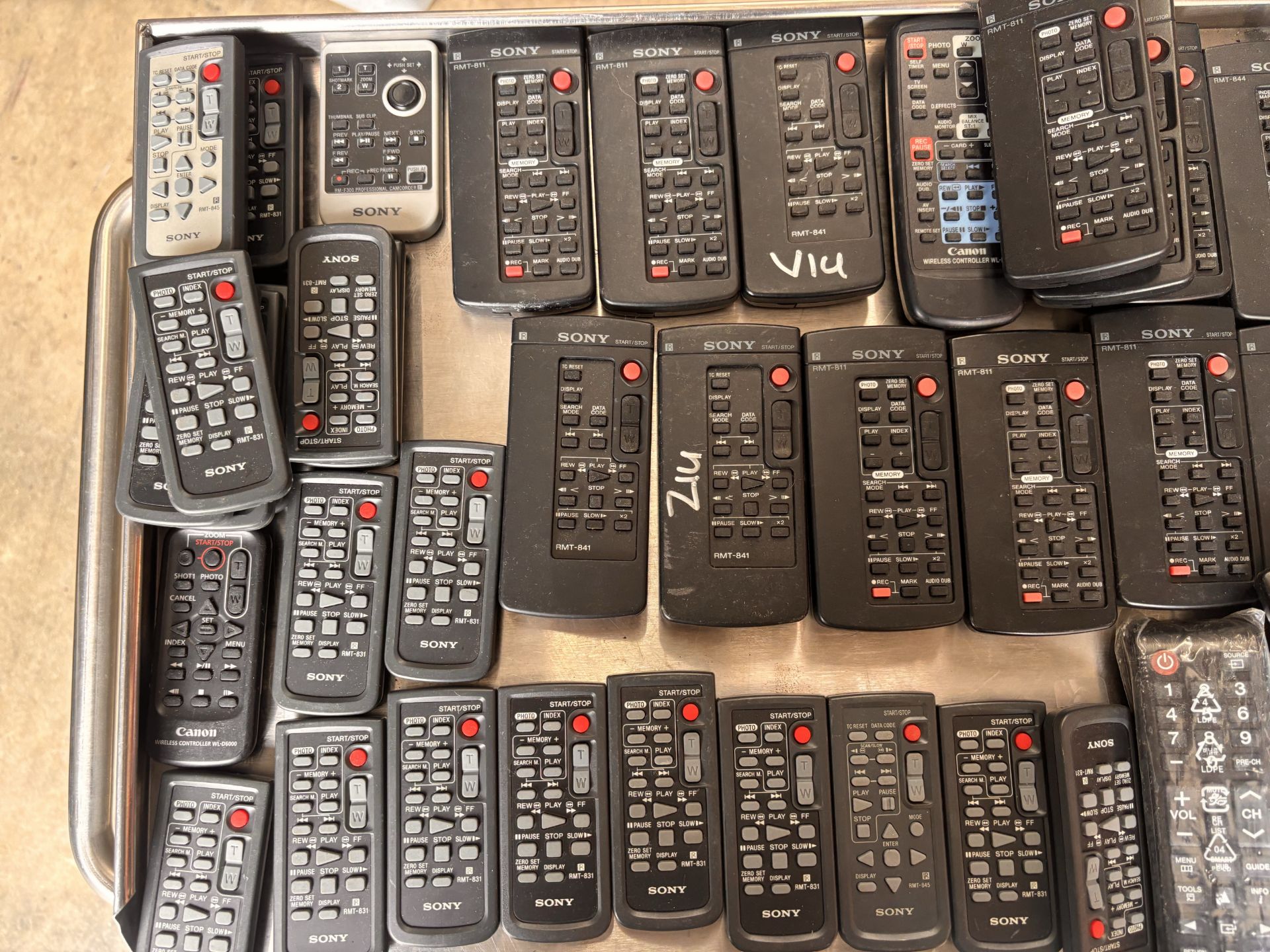 Lot of Remote Controls including (7) Sony RMT-811 Sony RMT-831 Remote Control, Canon WL-D77, Sony RM - Image 2 of 5